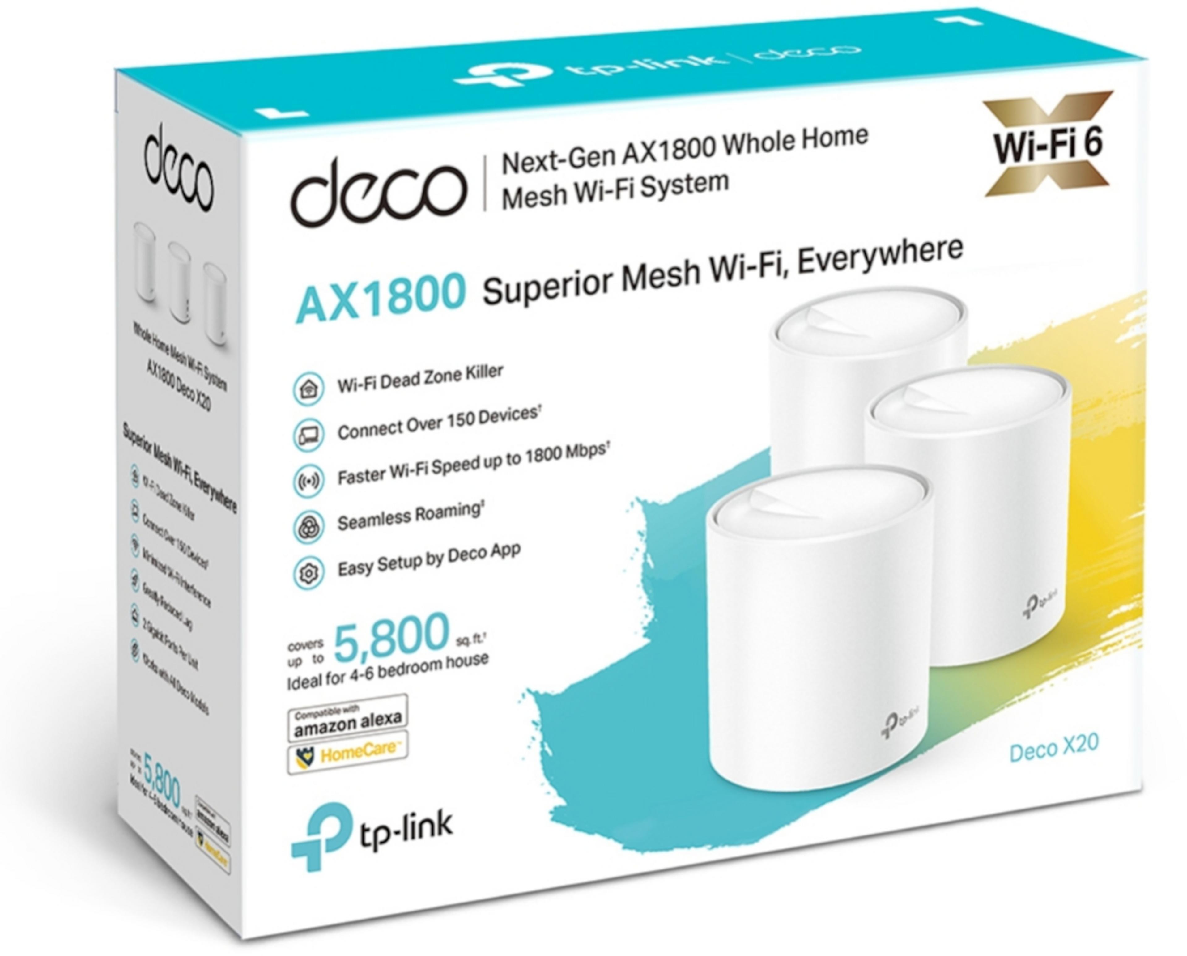 Deco X20 Mesh Wi-Fi 6 System 3-pack