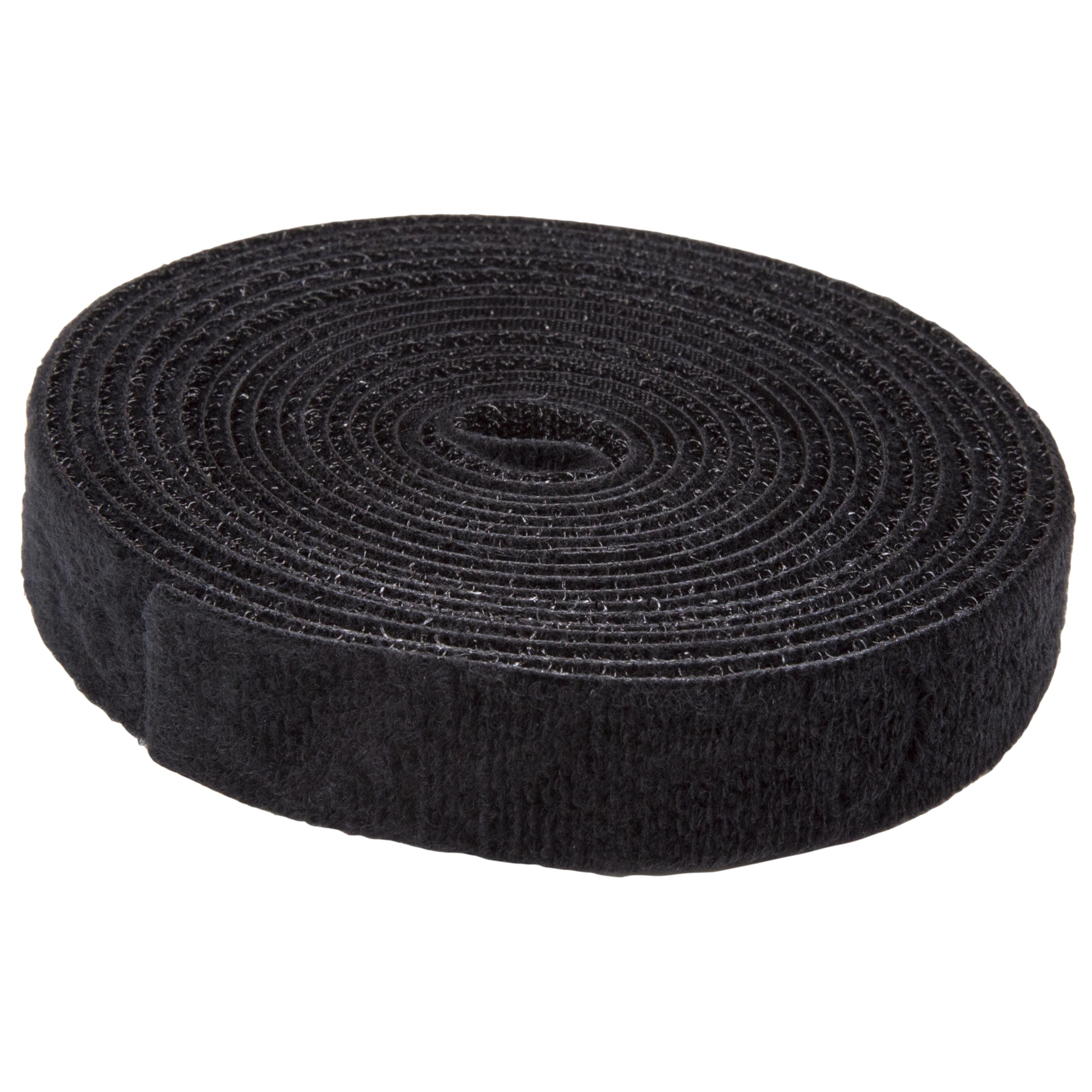 Hook-and-Loop Cable Tie Roll 3m Black