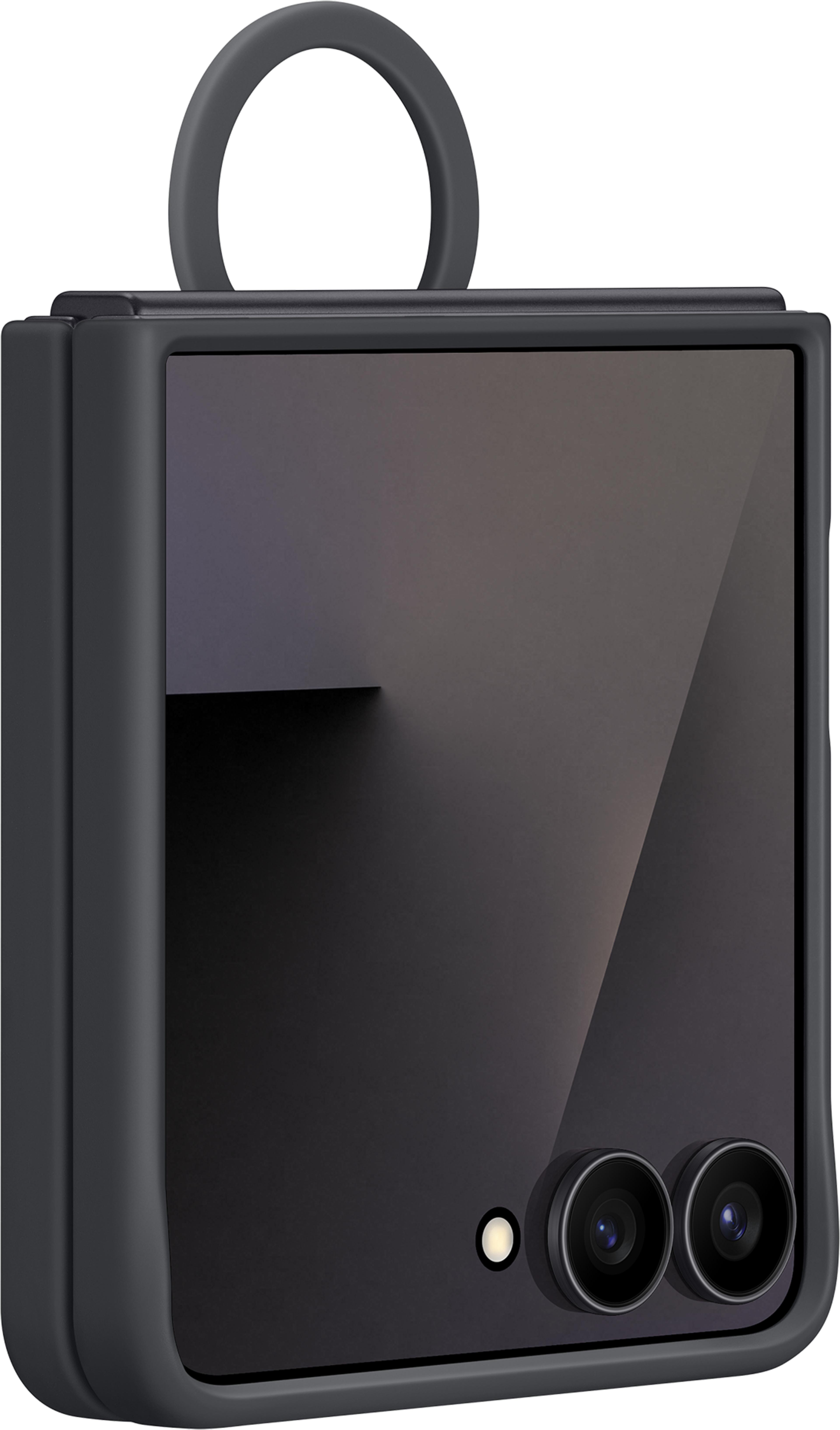 Samsung Z Flip7 Silicone Ring Case Black