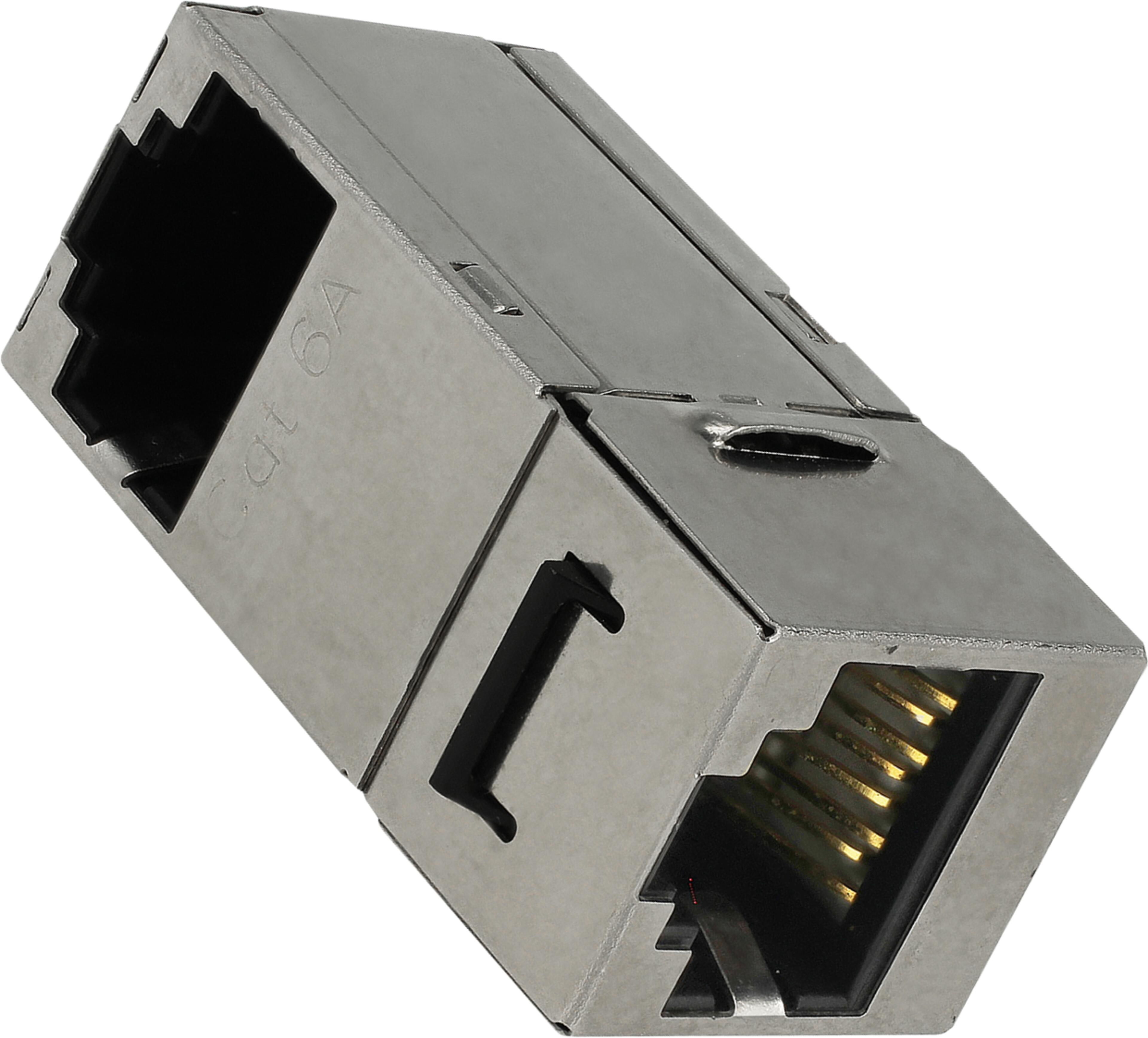 Keystone Jack 1x RJ45/f-f 90° STP Cat6