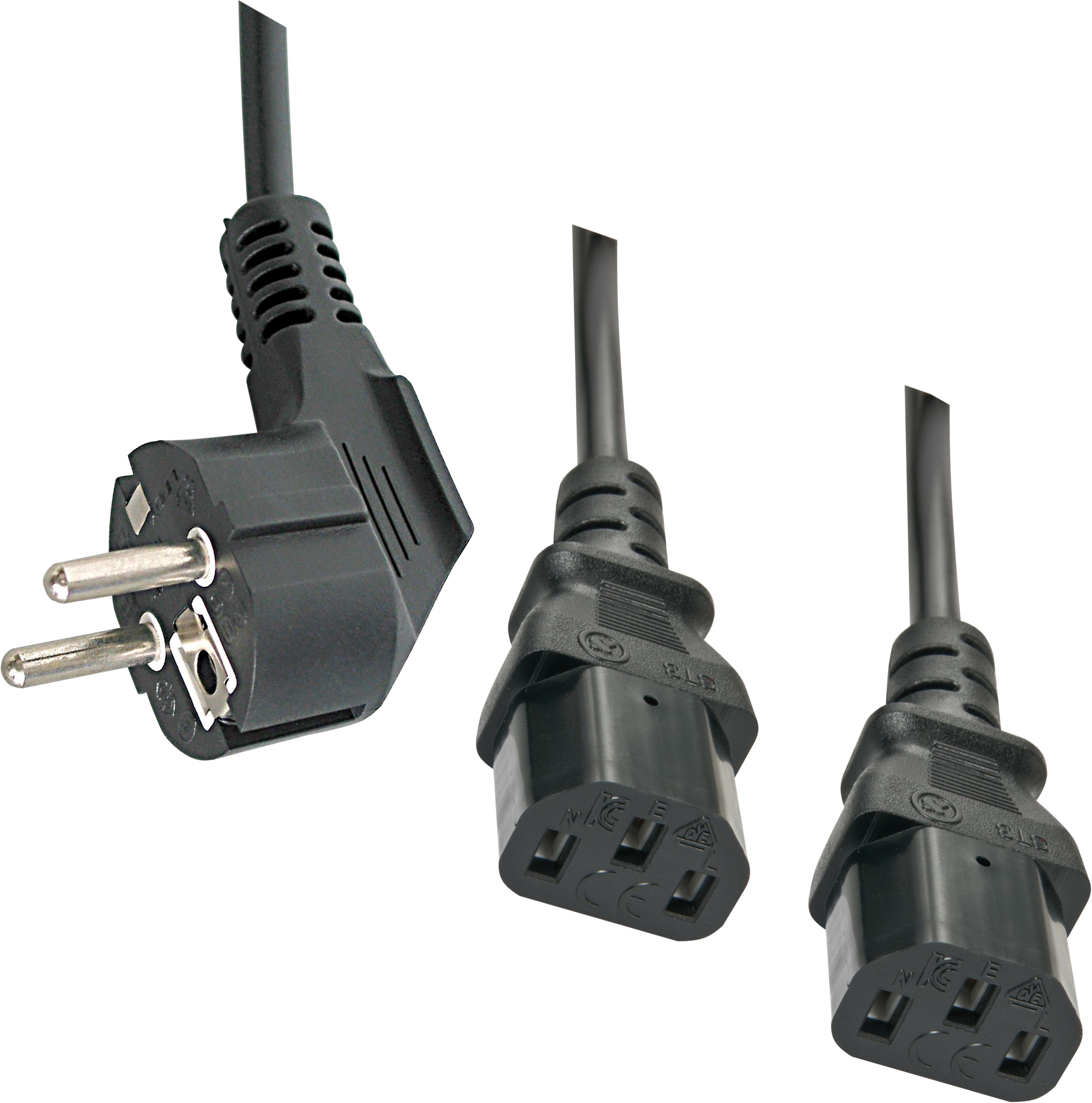 Power Cable 1x Local/m - 2x C13 2m