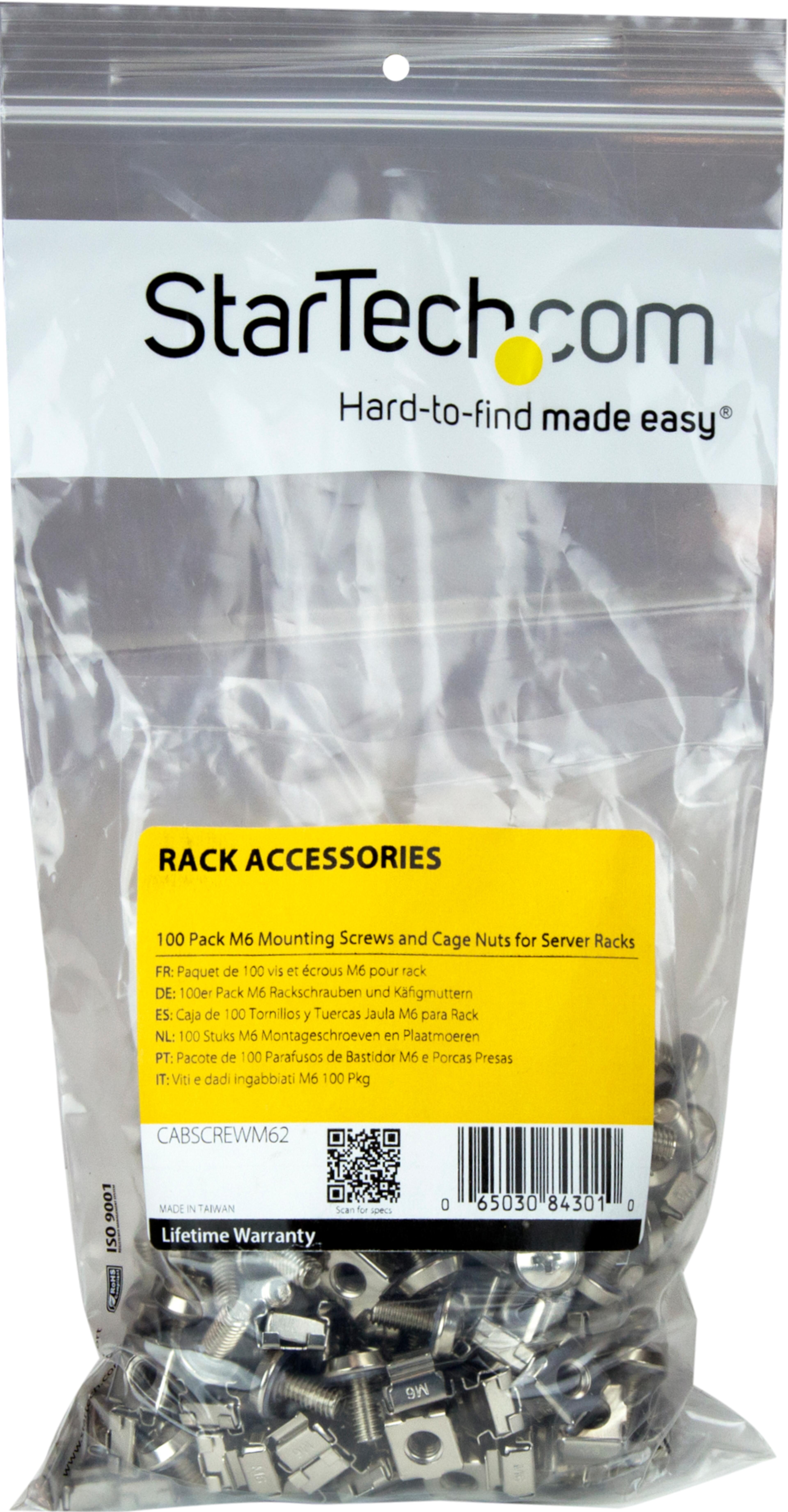 StarTech Cage Nuts Set M6 100-pack