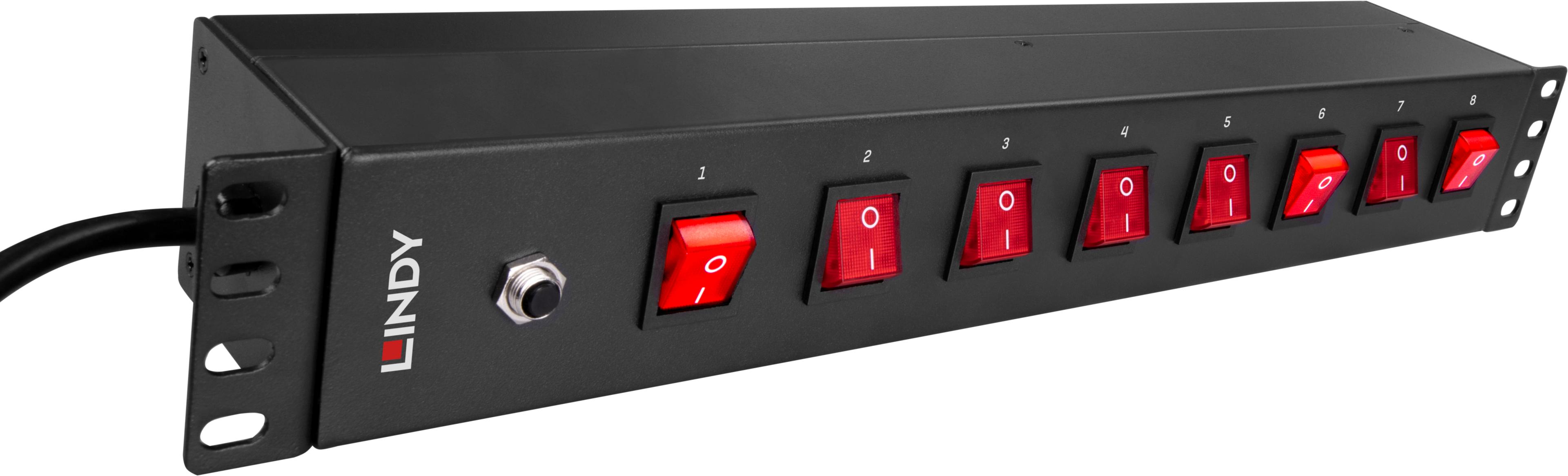 Power Strip 8-way 2m Black