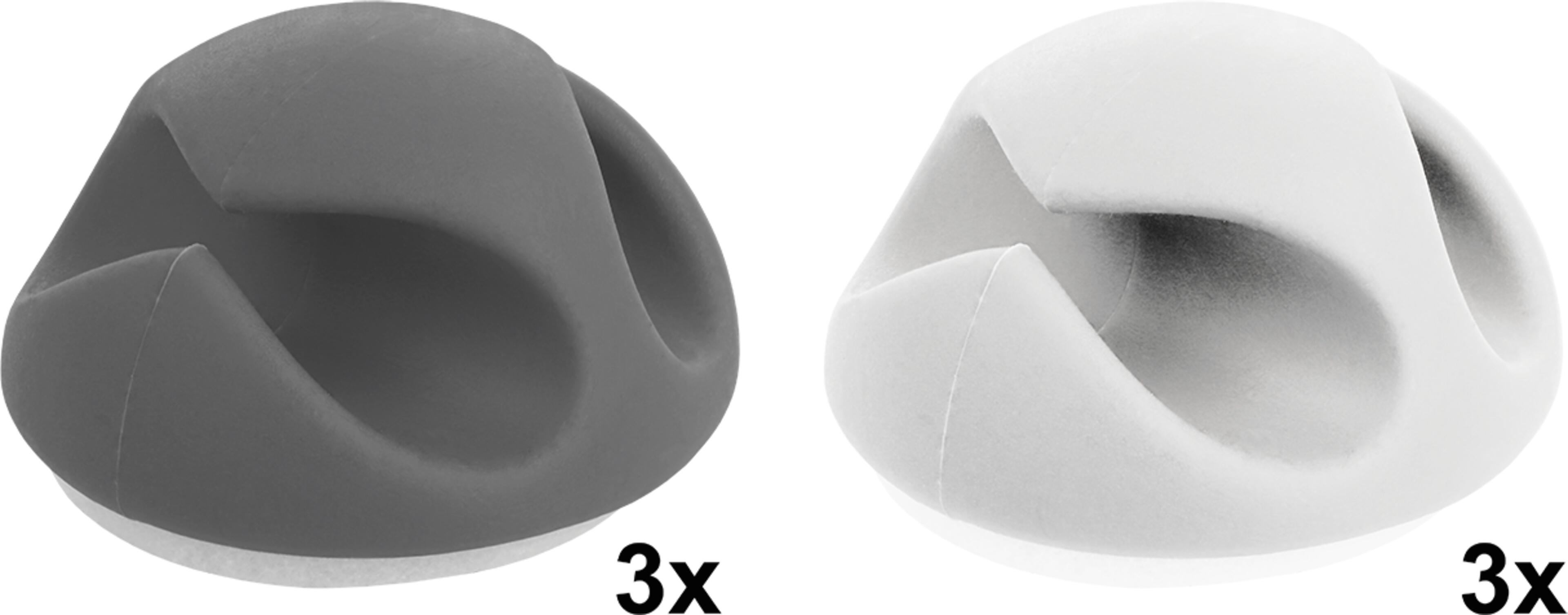 Kabeldurchführung grau/weiß 6 Stück