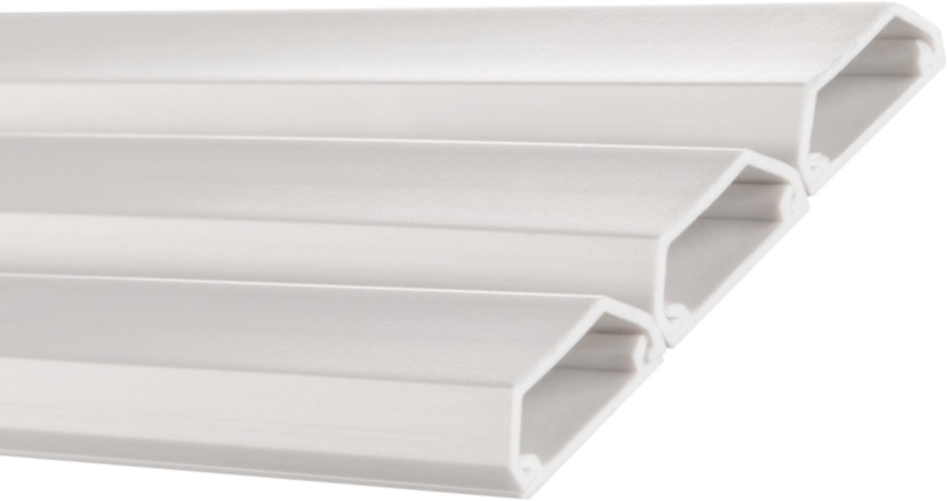 Square Cable Tidy 21x10mm 1m White 3x