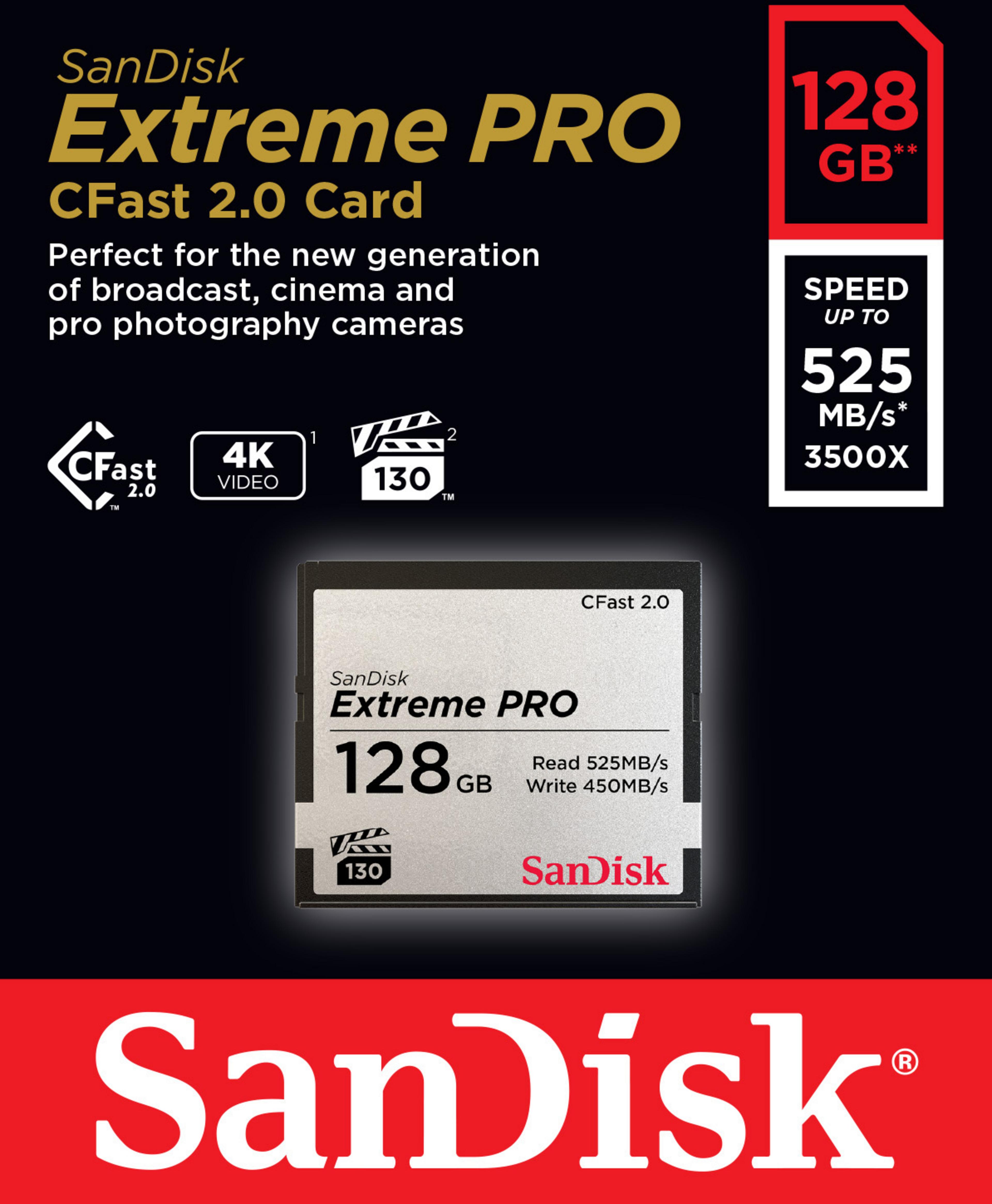 SanDisk Extreme PRO 128 GB CFast Karte