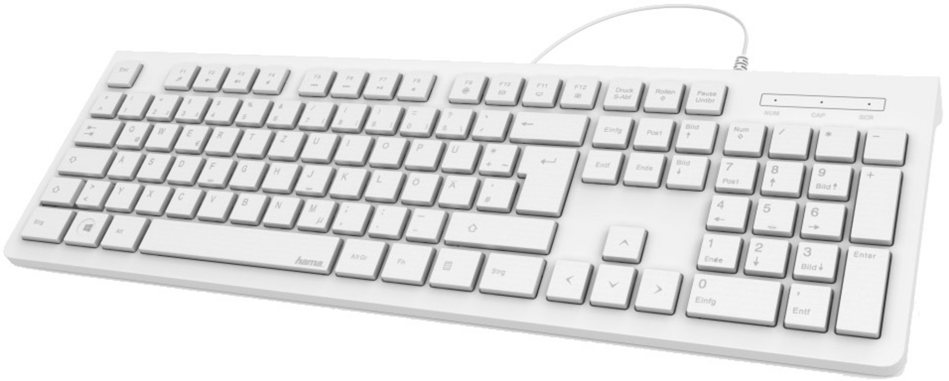 Hama KC-200 Tastatur weiß