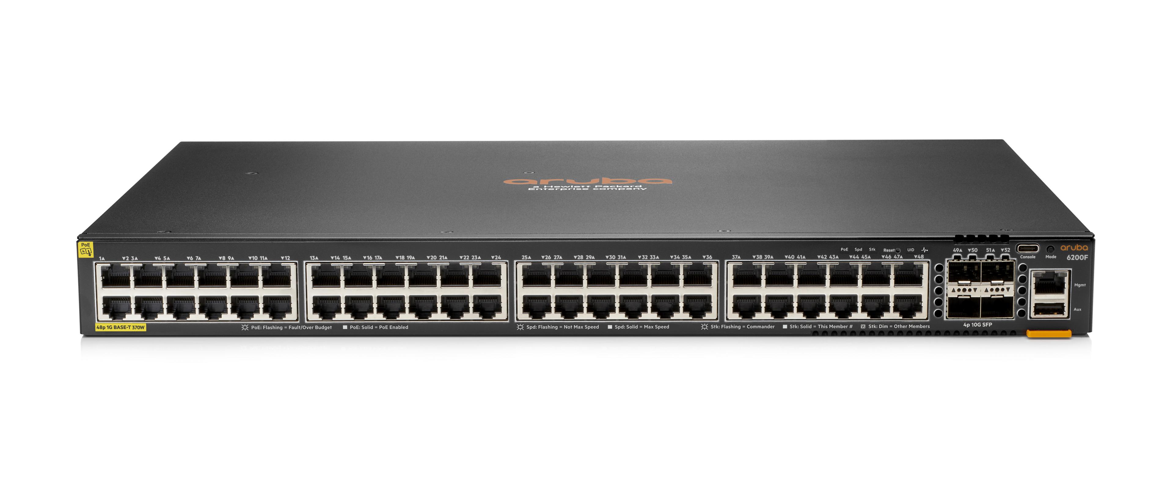 HPE Aruba 6200F 48G PoE 370 W Switch