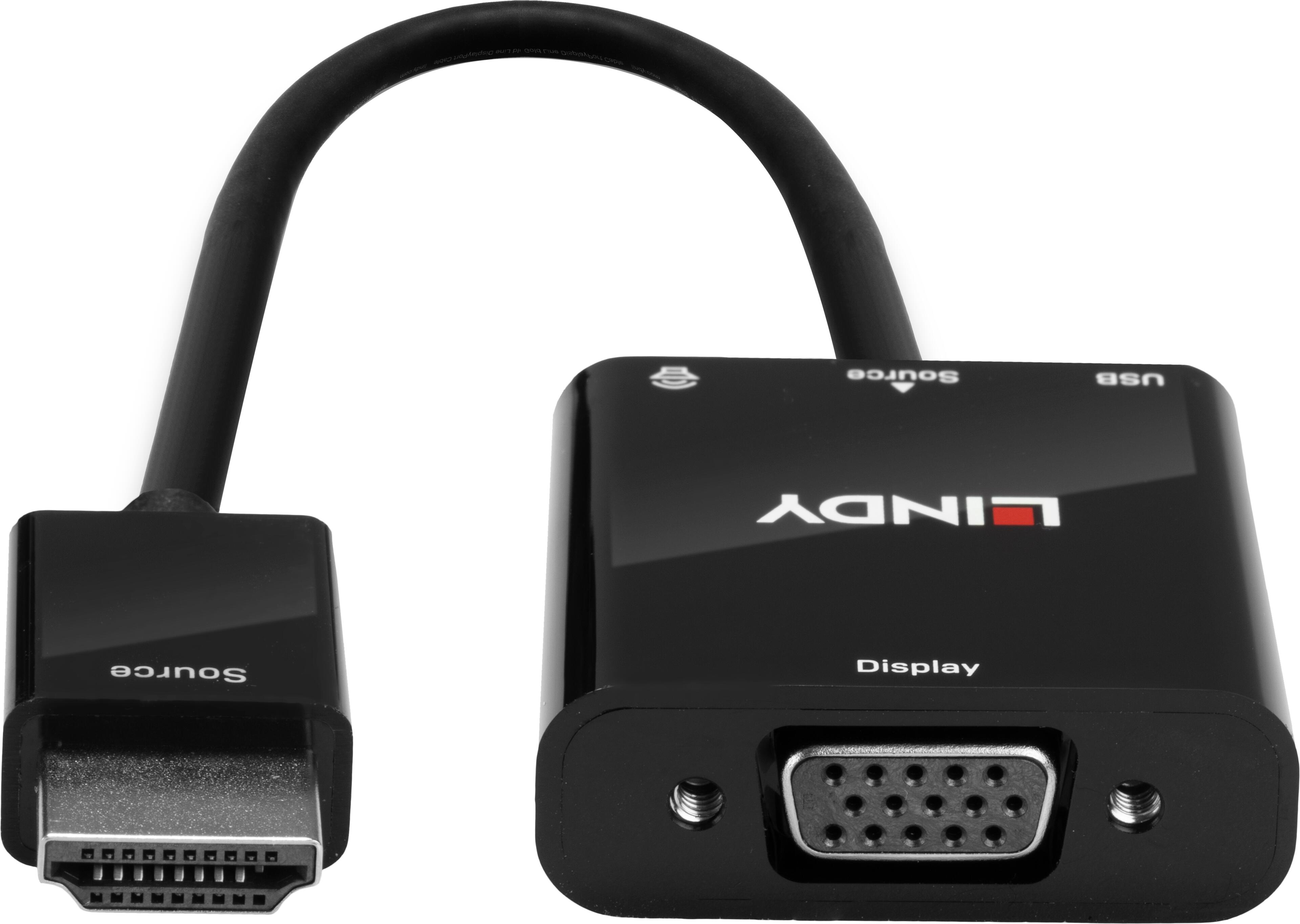 Adaptador Lindy HDMI - VGA + audio