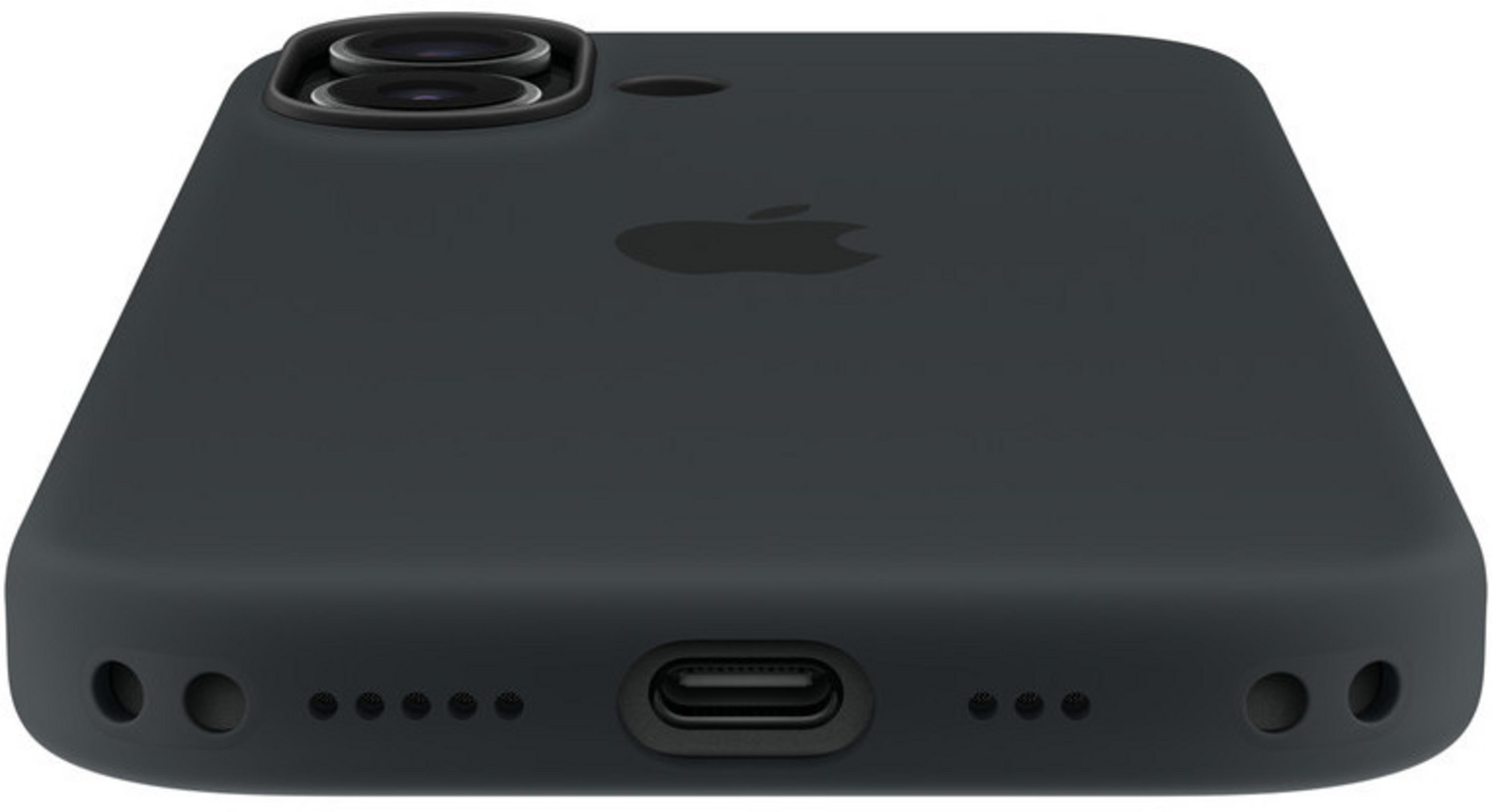 Coque silicone Apple iPhone 17, noir