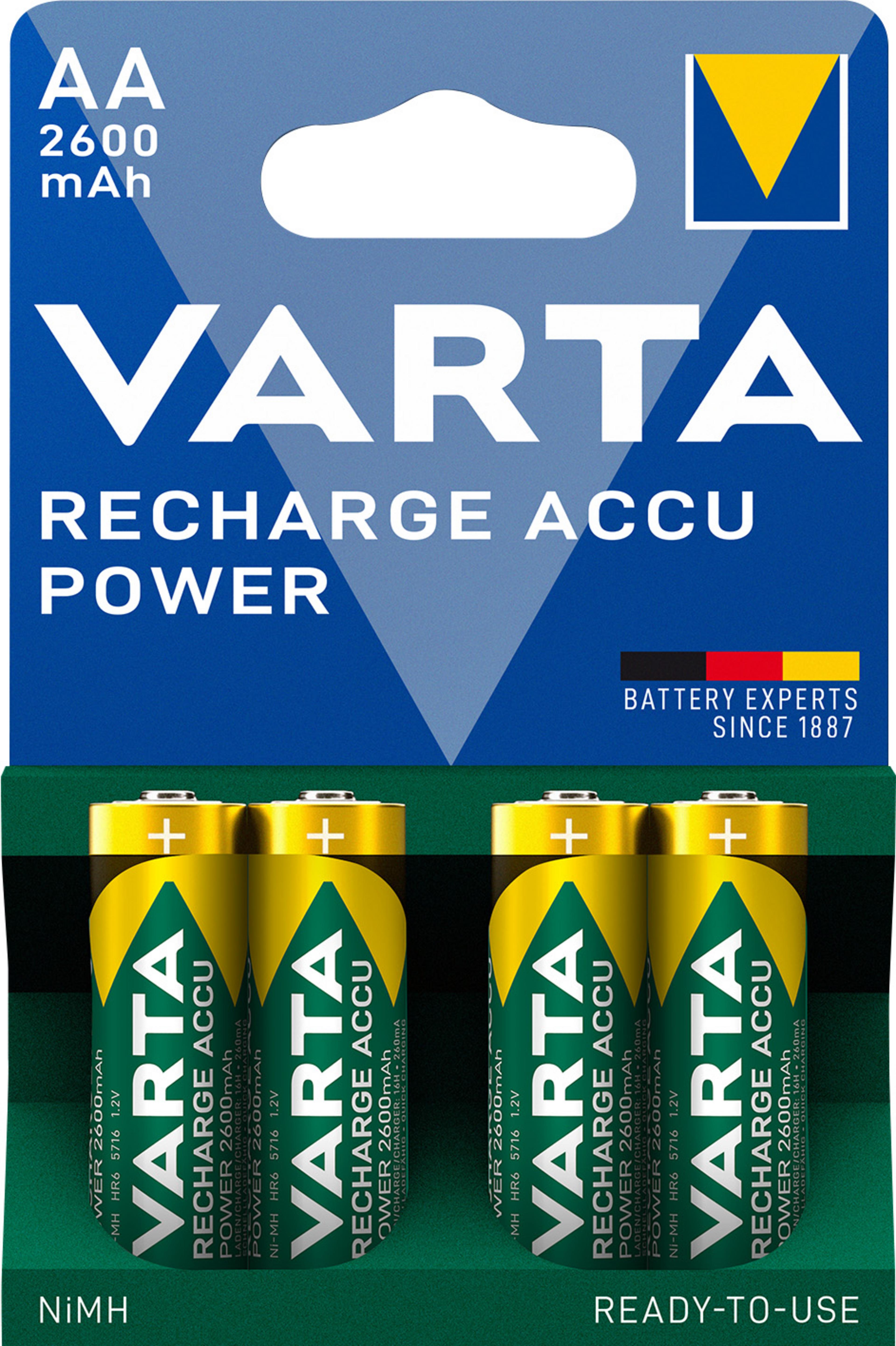 Piles prof. VARTA AA NiMH 2 600 mAh, x4