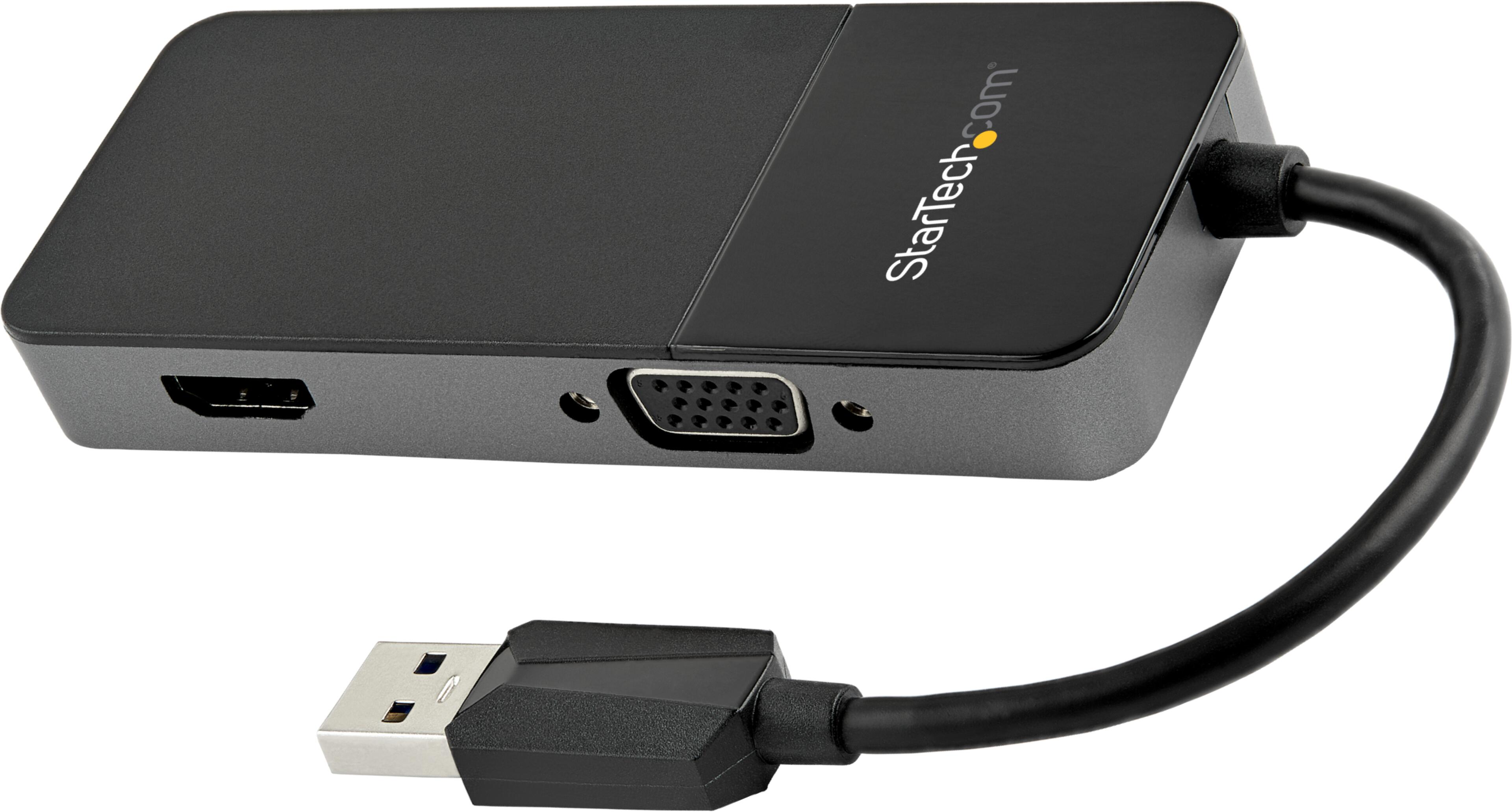 Adaptateur USB type A m.-HDMI/VGA f.