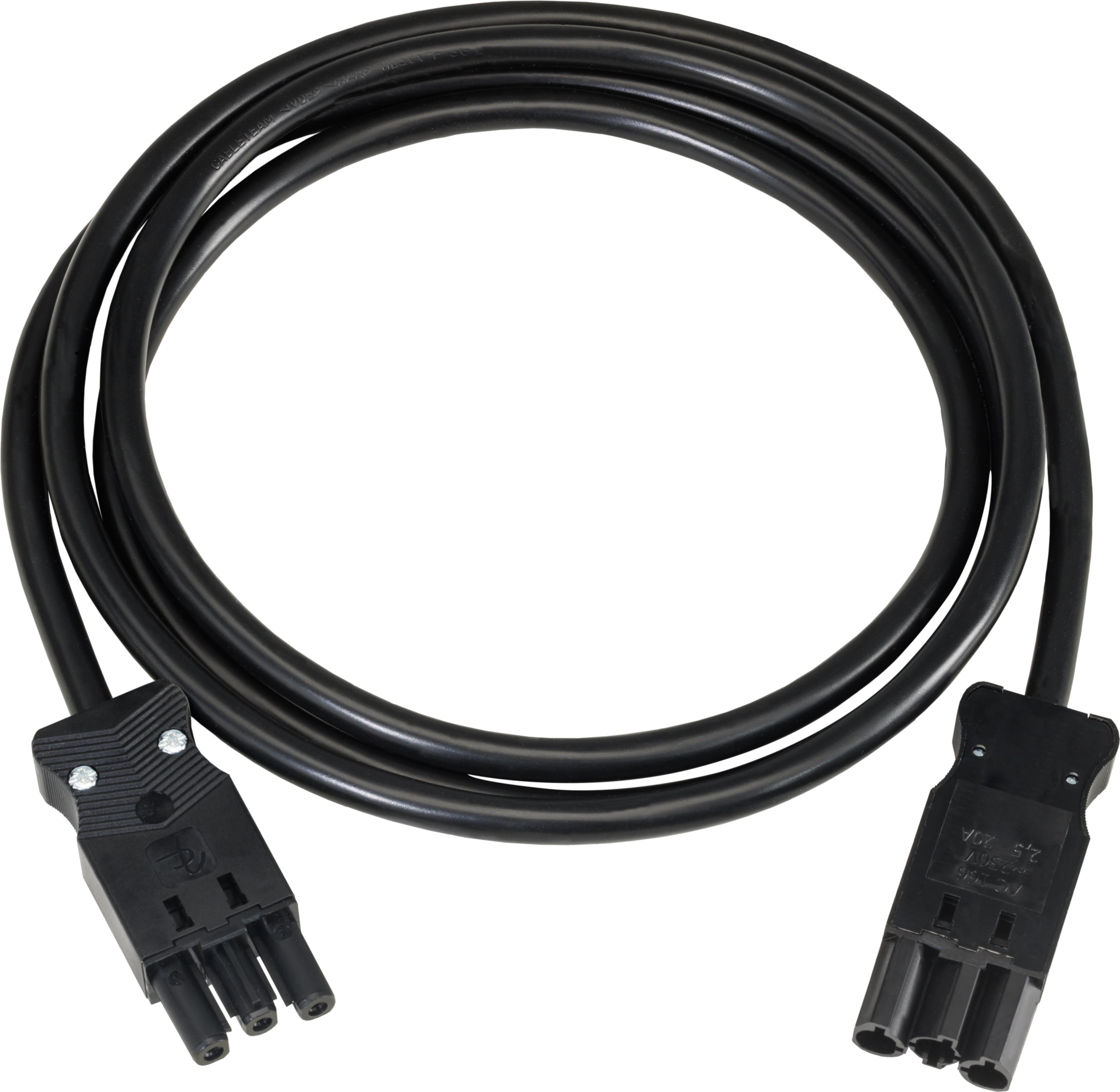 Câble alim. GST18 m. - GST18 f. 2 m noir