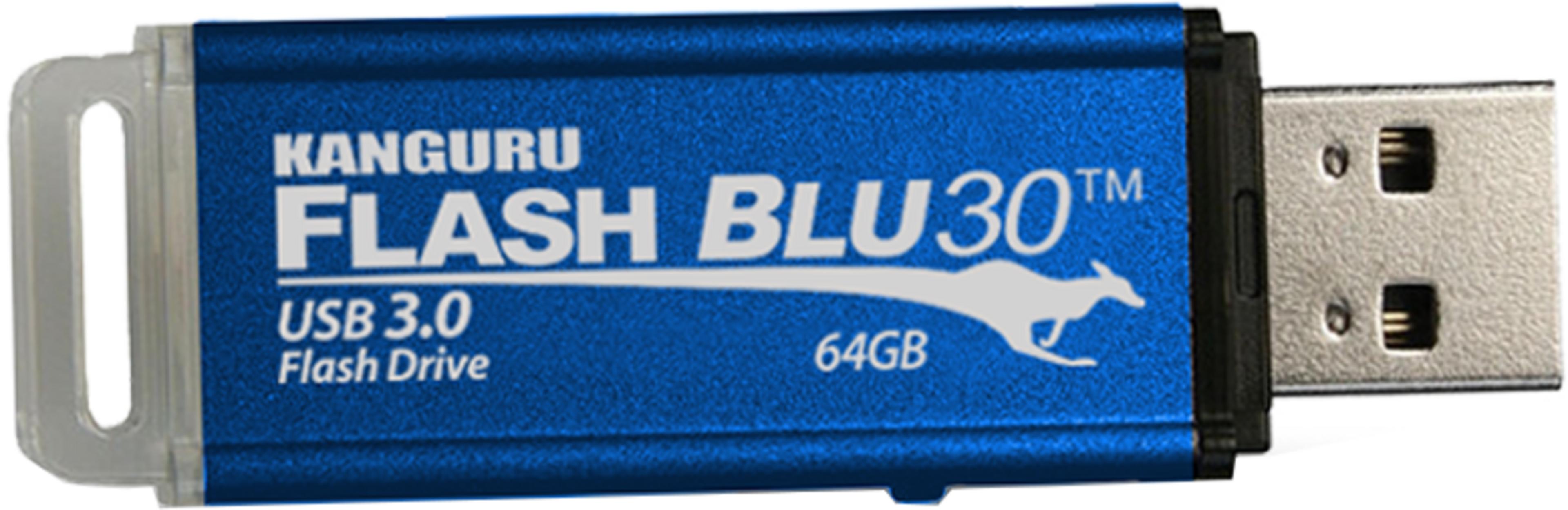 Kanguru FlashBlu30 64 GB USB Stick blau