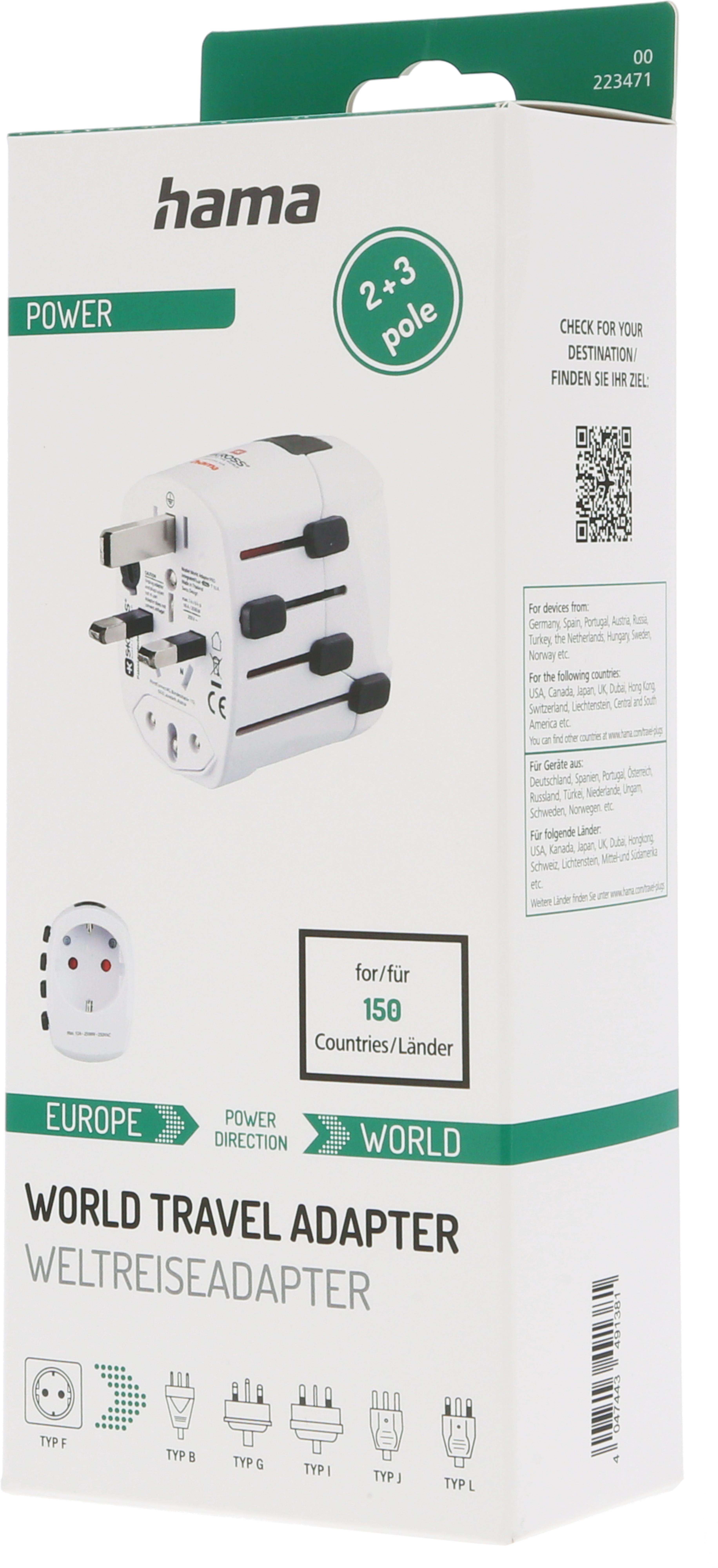 Kit adapt. viaje Hama World Travel Pro