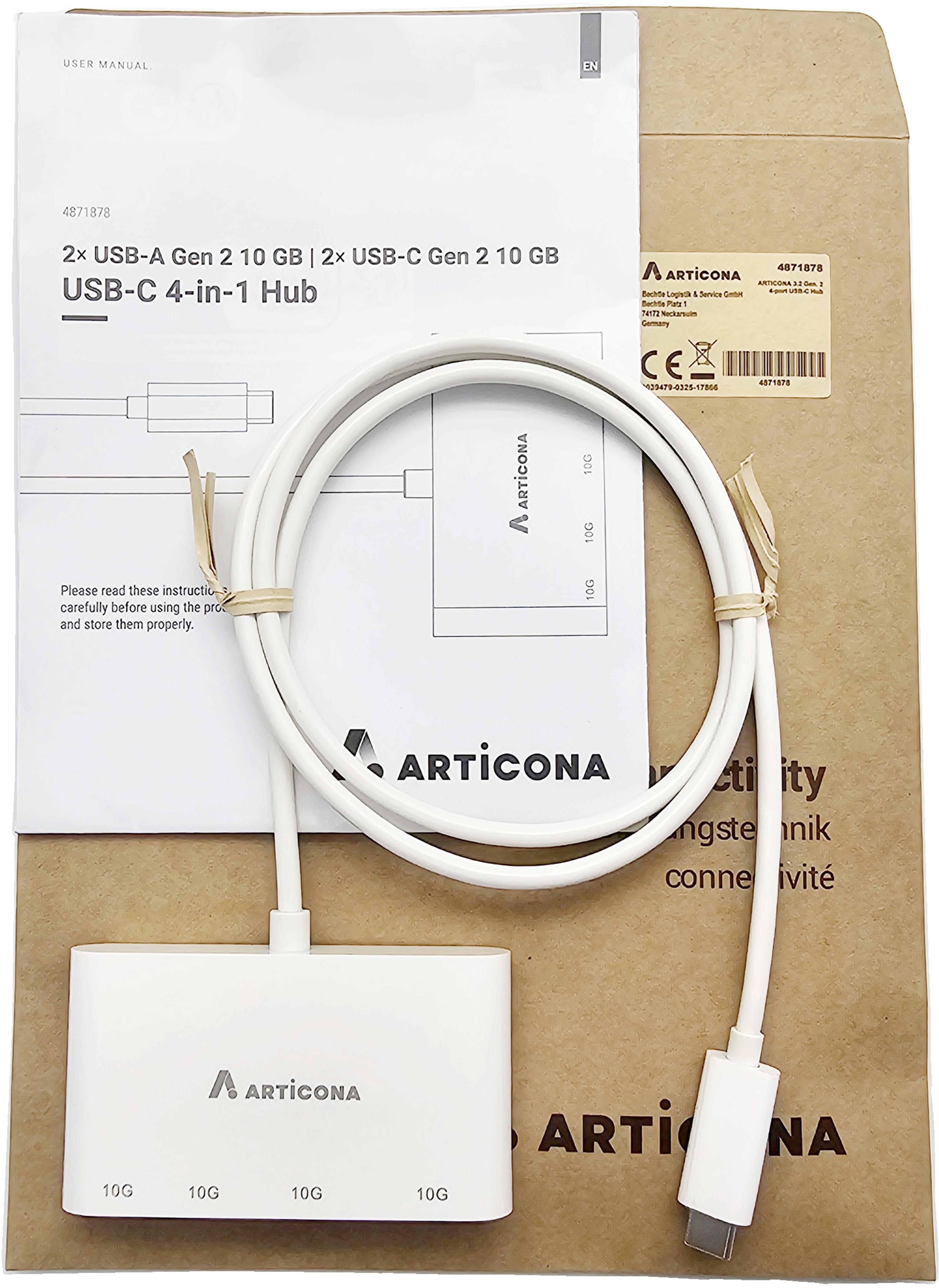 ARTICONA USB-C 3.2 Gen. 2 4-portos hub
