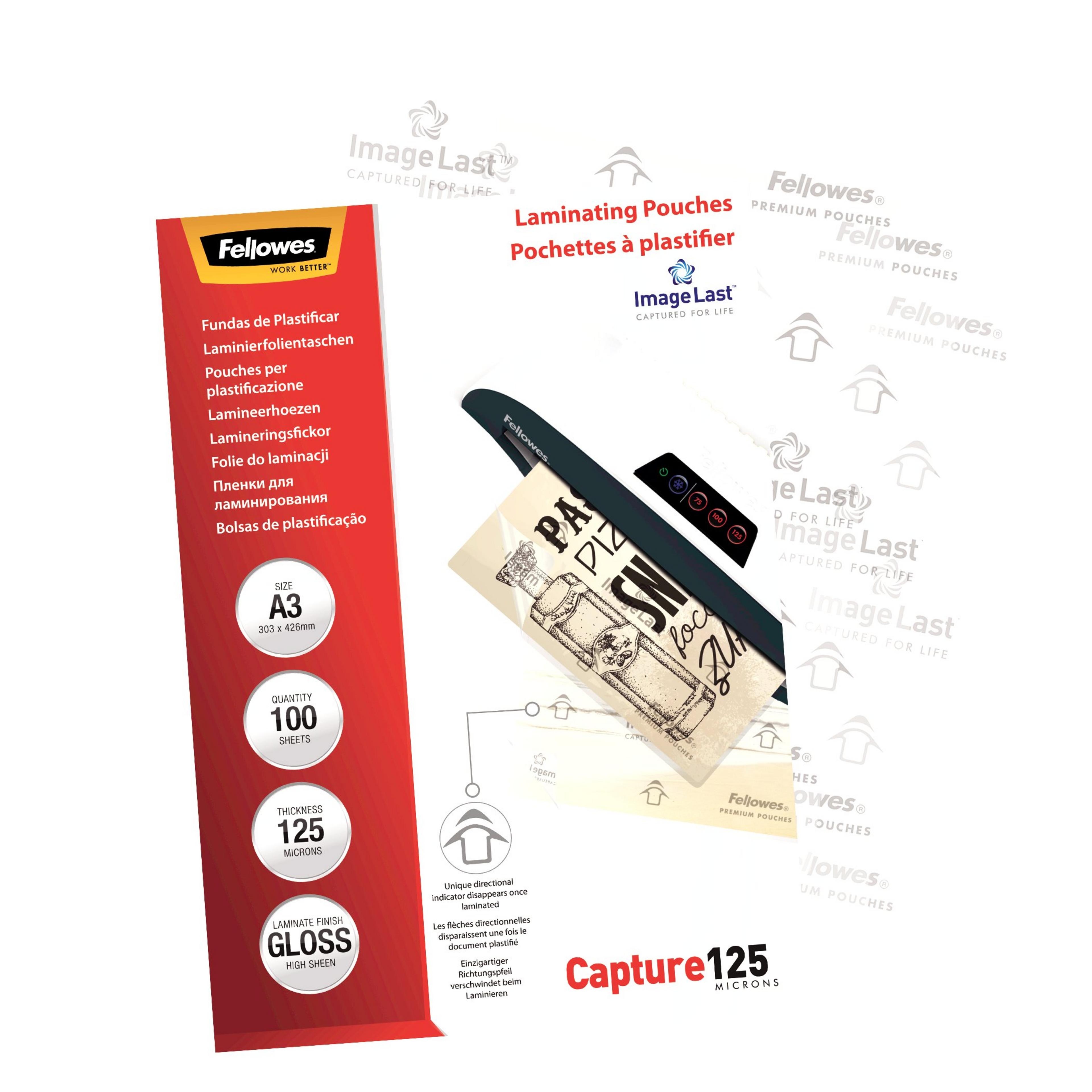 Fellowes A3 125µ Laminating Pouches x100