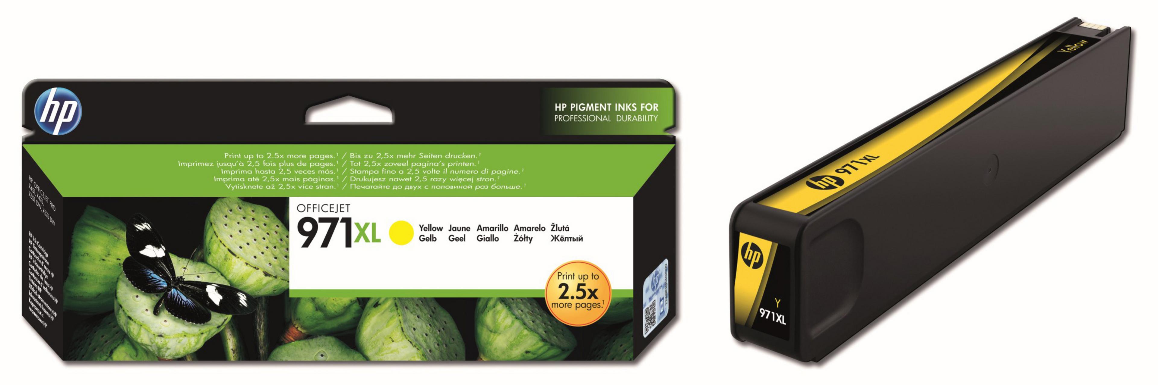 Encre HP 971XL, jaune