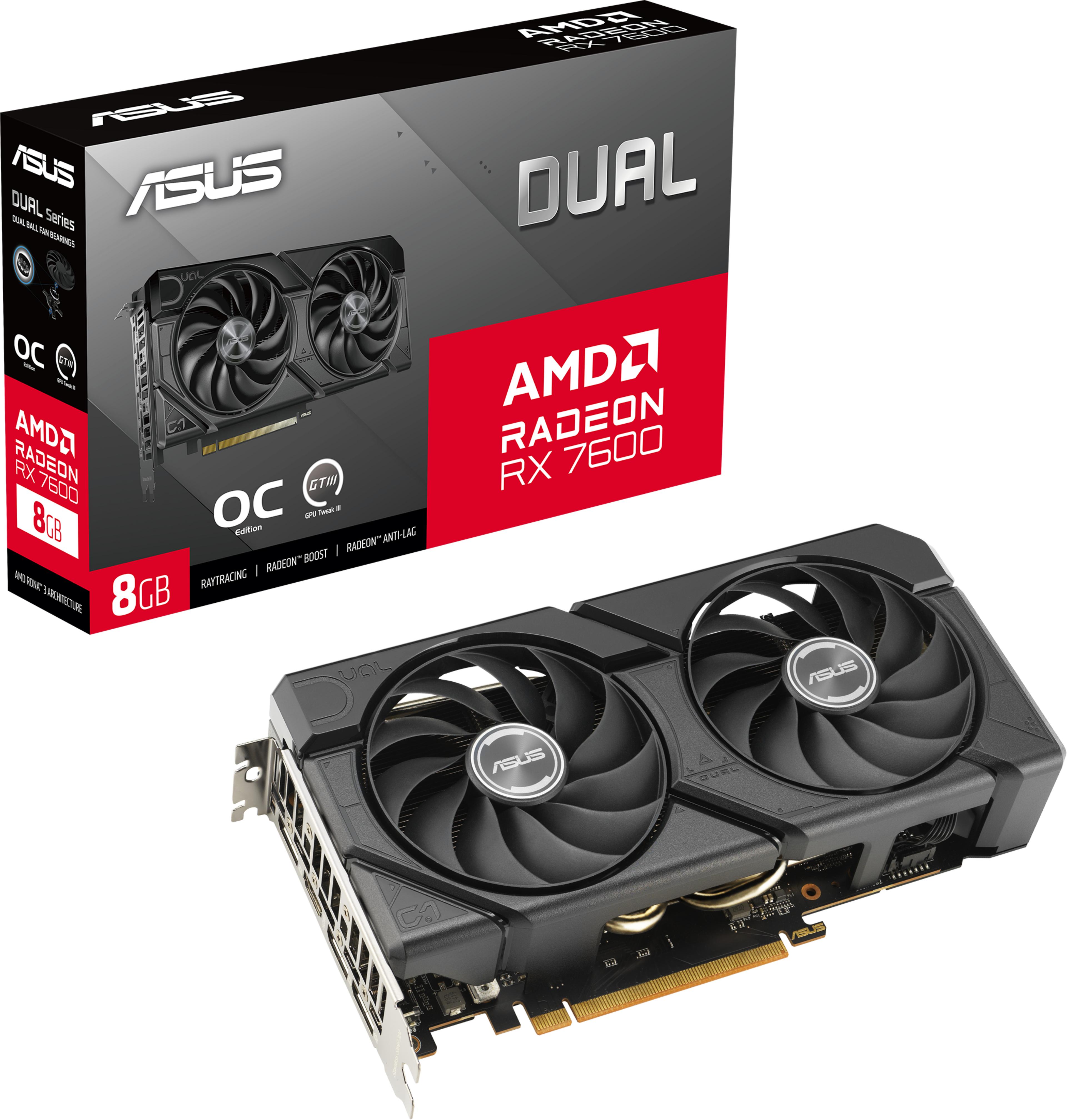Carte graph Asus Dual RX 7600 EVO OC
