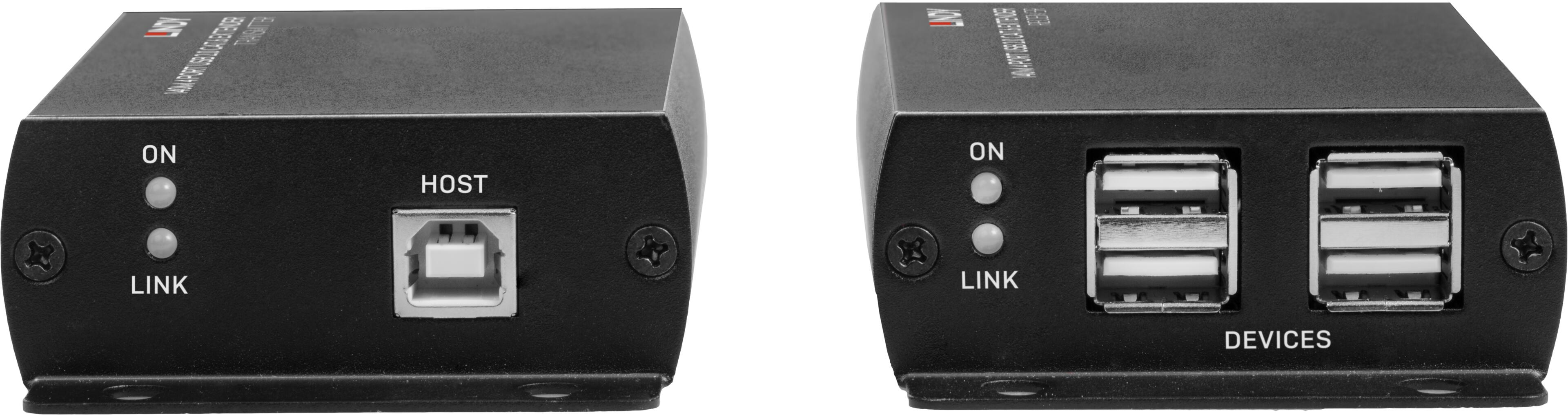 Ext. USB 2.0 via Cat6 jusqu'à 140m + hub