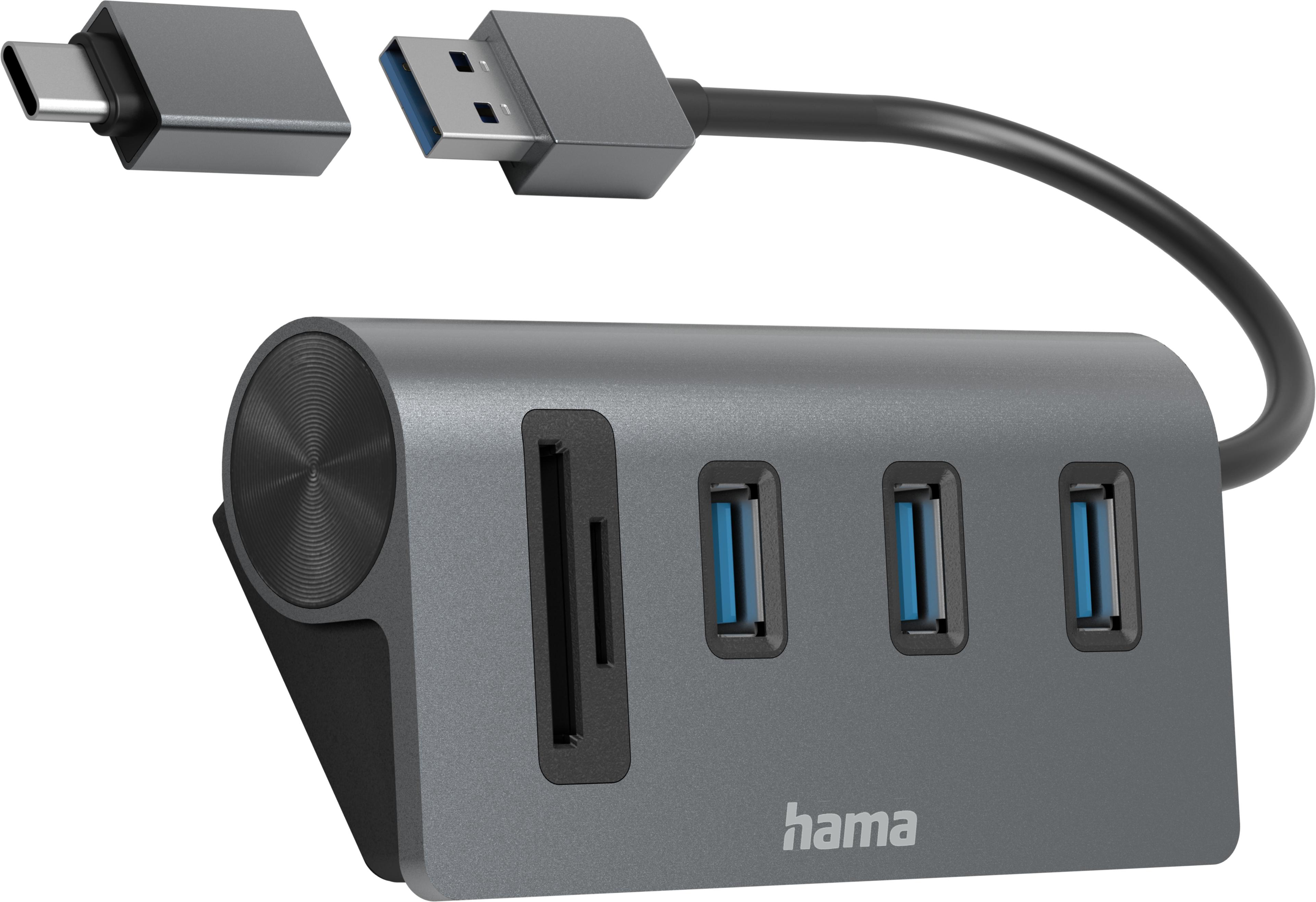 Hama USB Hub 3.0 3-port + Card Reader