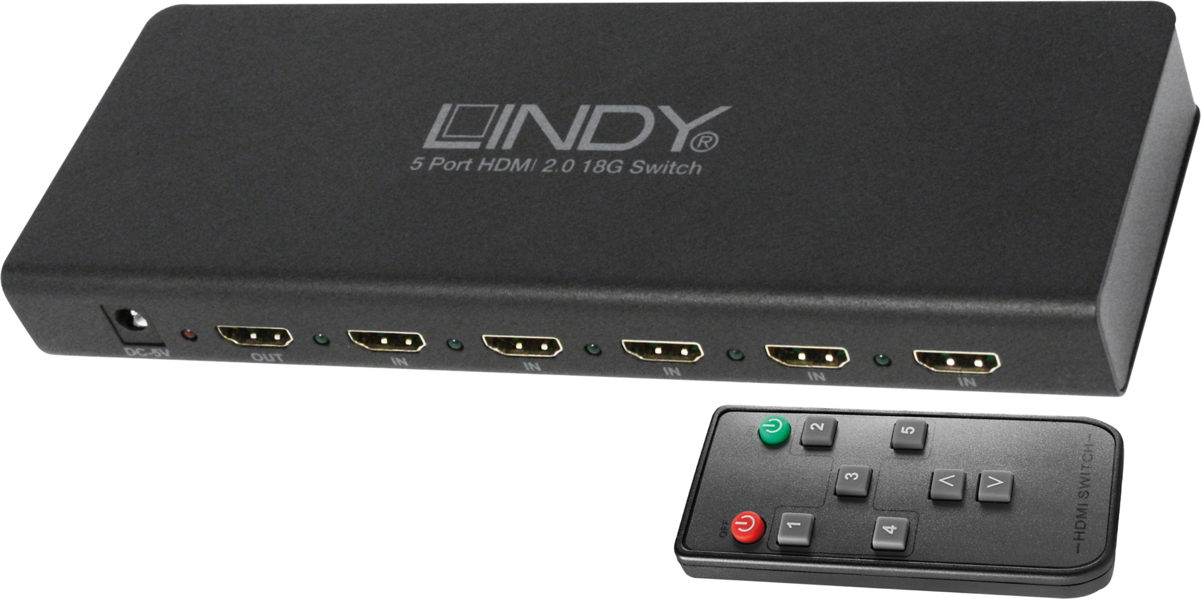 LINDY 5:1 HDMI Selector 4K