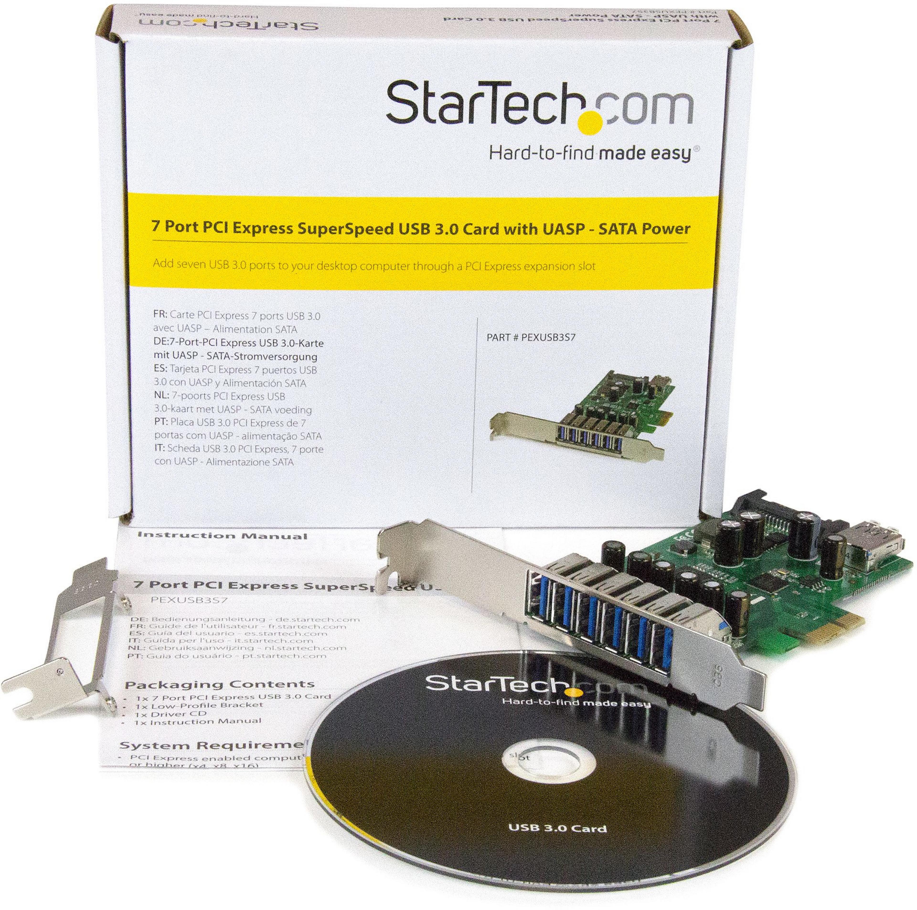StarTech 7x USB 3.0 PCIe Interface
