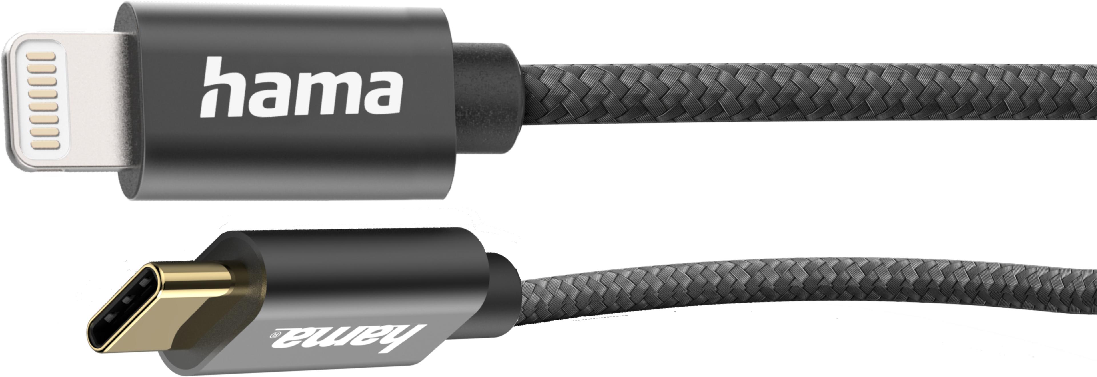 Hama USB-C - Lightning Cable 0.2m