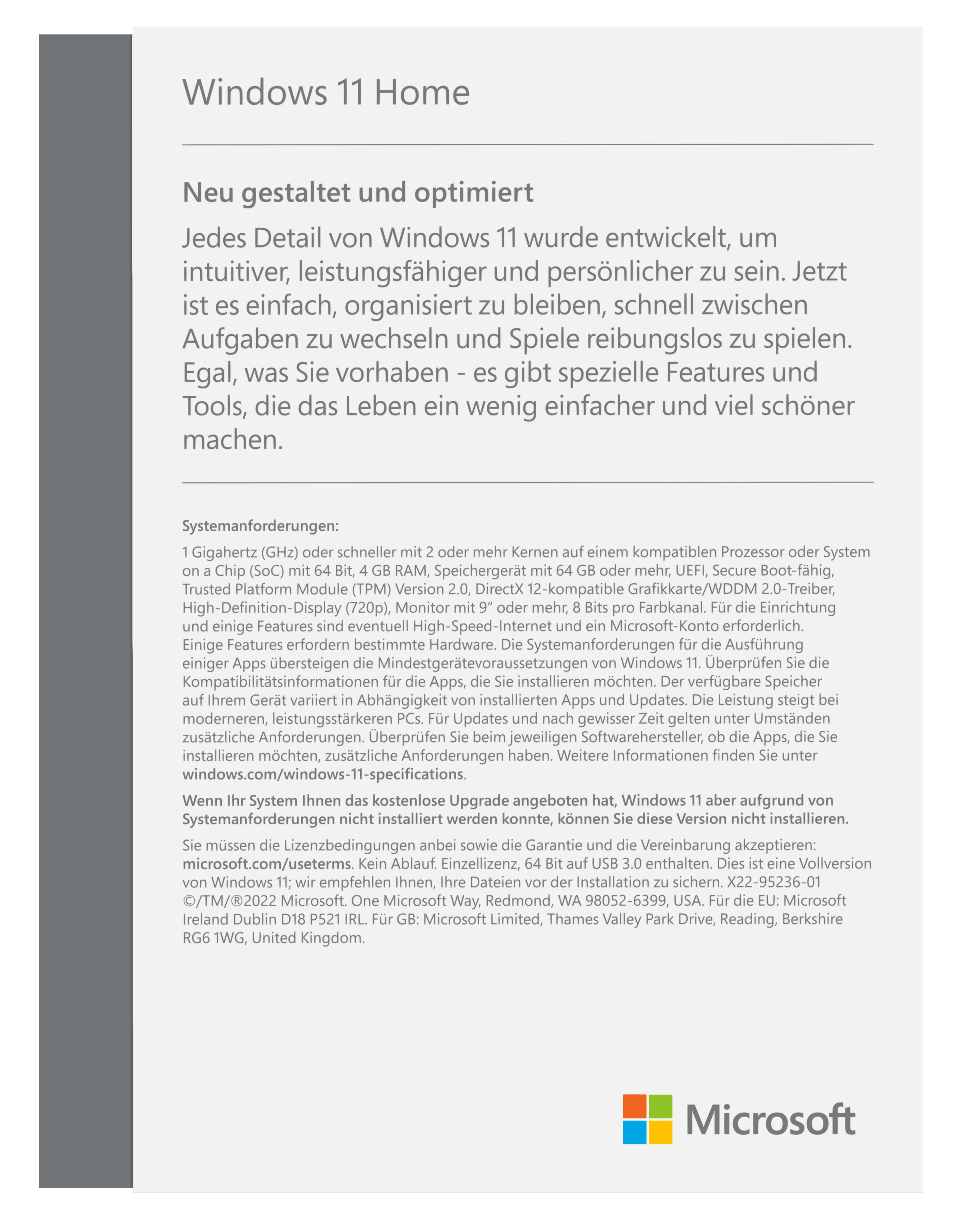 Microsoft Windows 11 Home 1Pack DVD