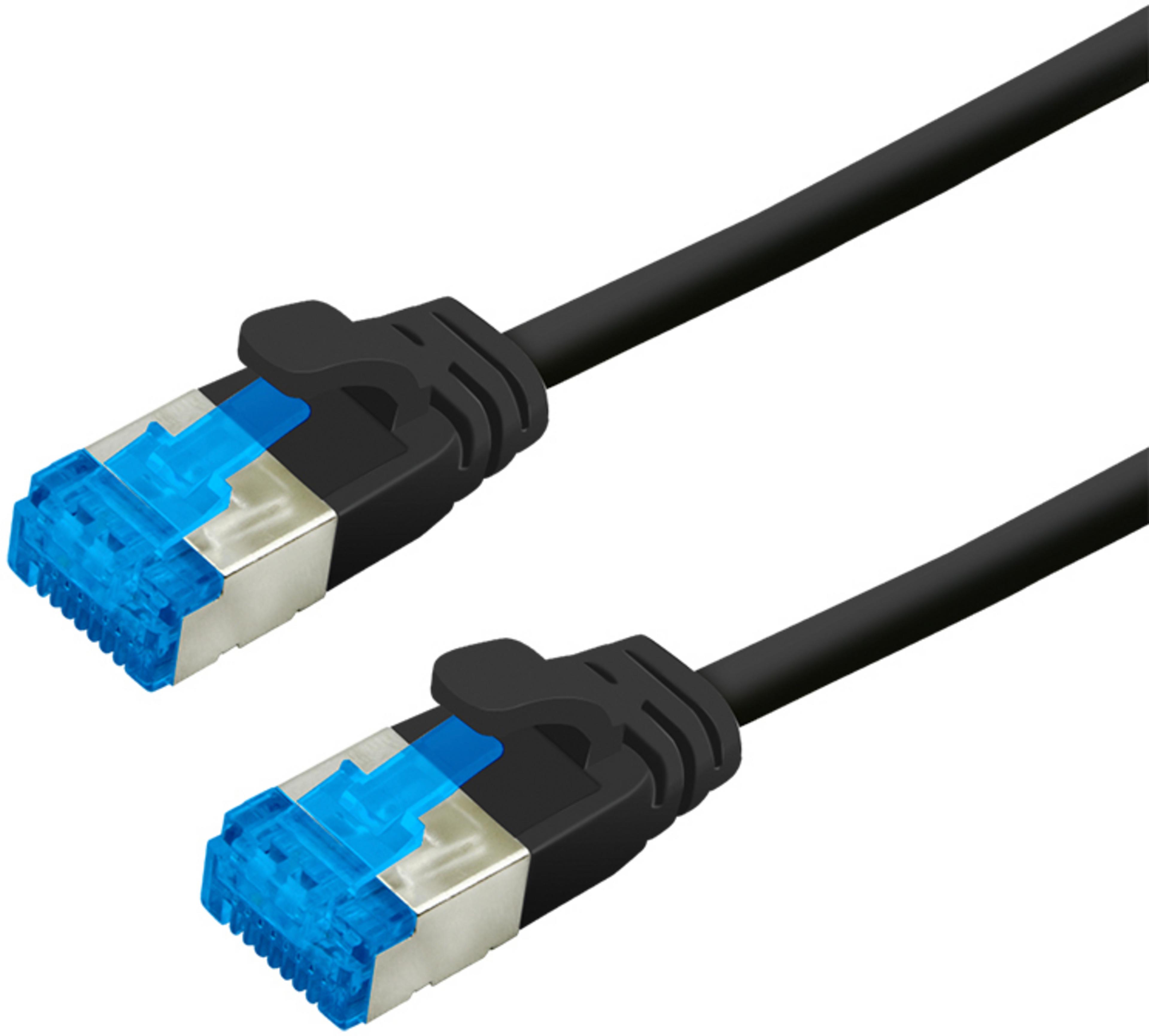 Patch Cable RJ45 U/FTP Cat6a 0.5m Black
