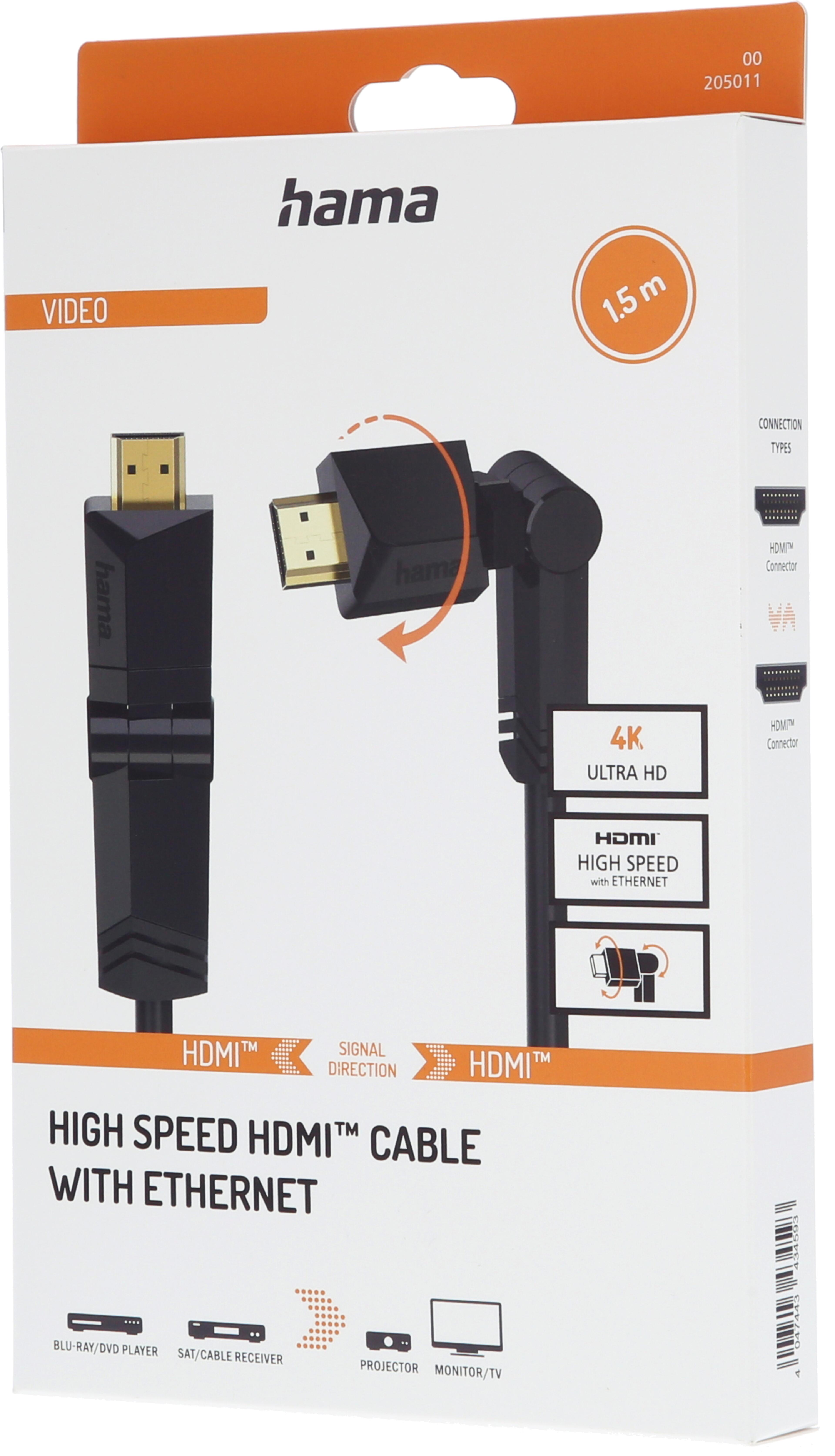Hama HDMI Kabel 90° 1,5 m