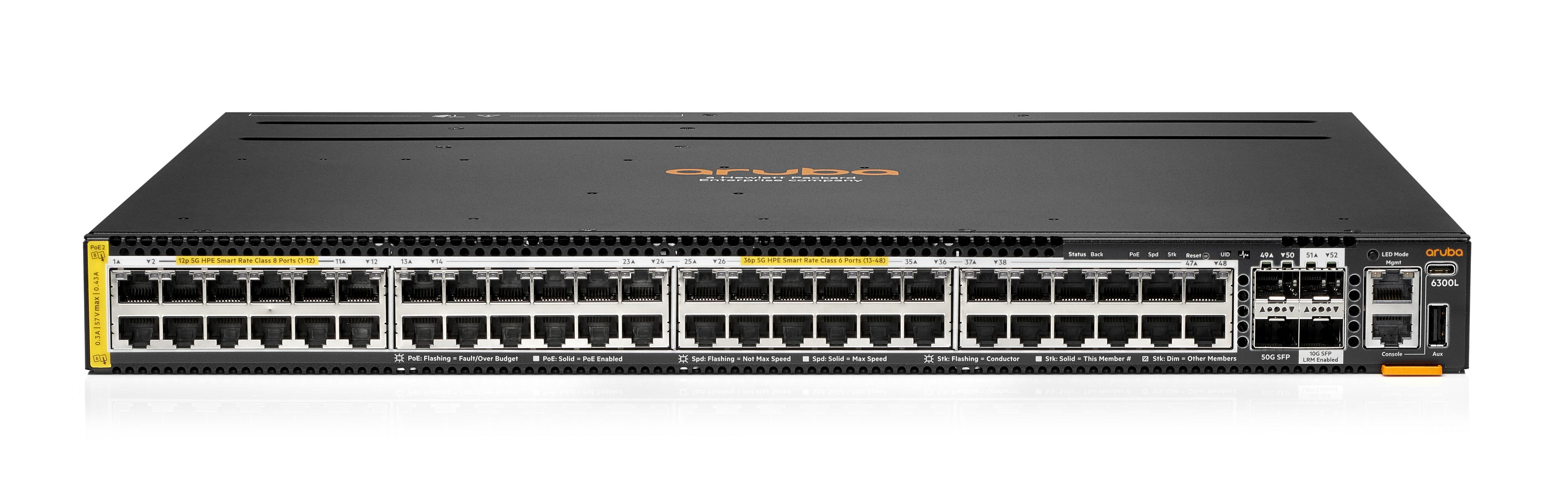 HPE Aruba 6300L 48SR5 PoE Switch