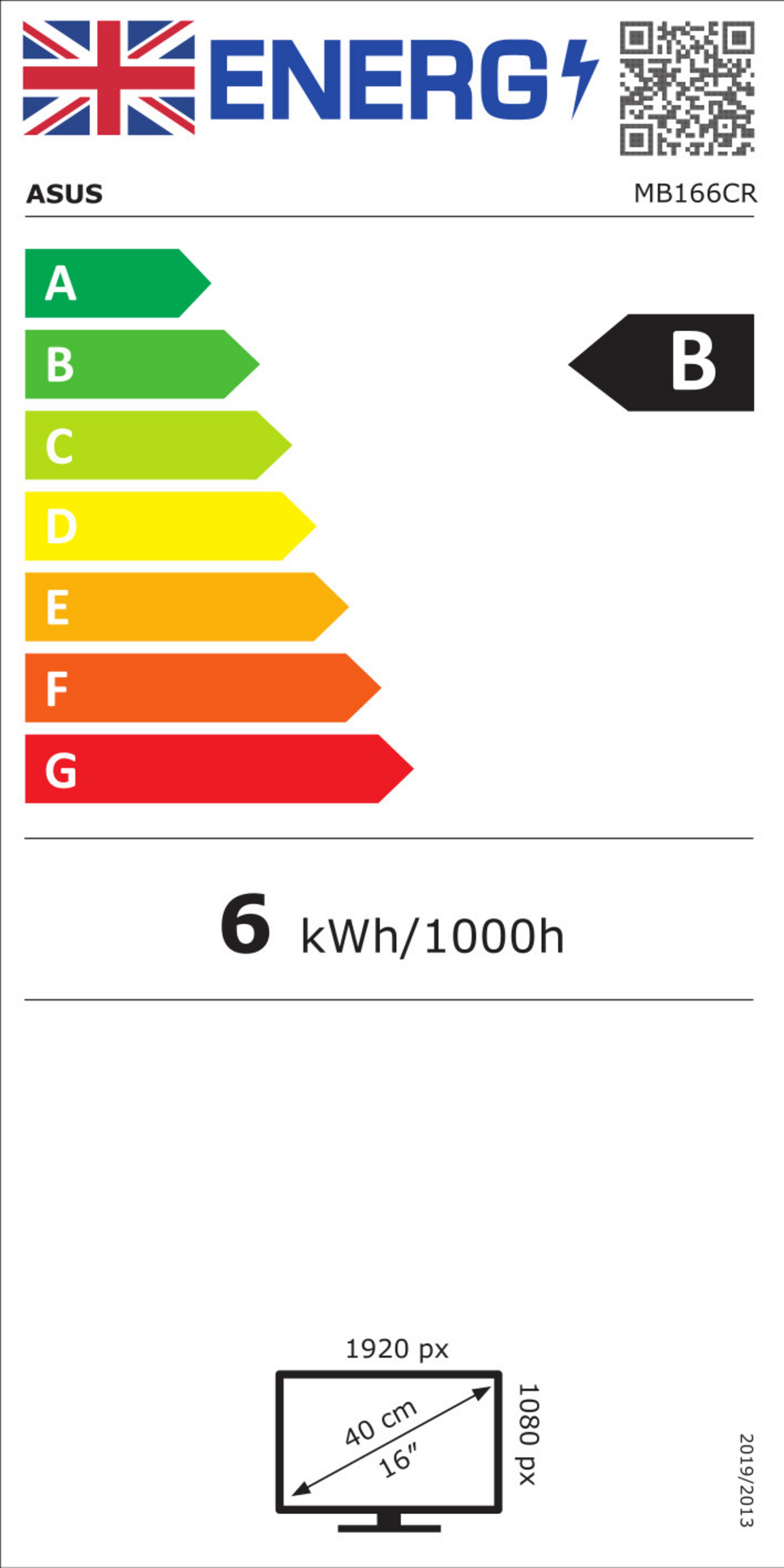 ASUS ZenScreen MB166CR Portable Monitor
