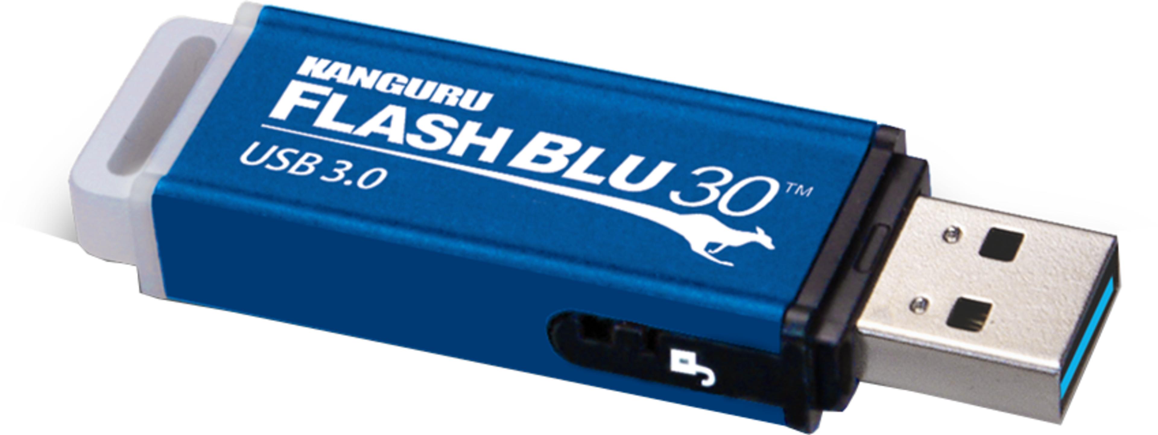 Kanguru FlashBlu30 64 GB USB Stick blau