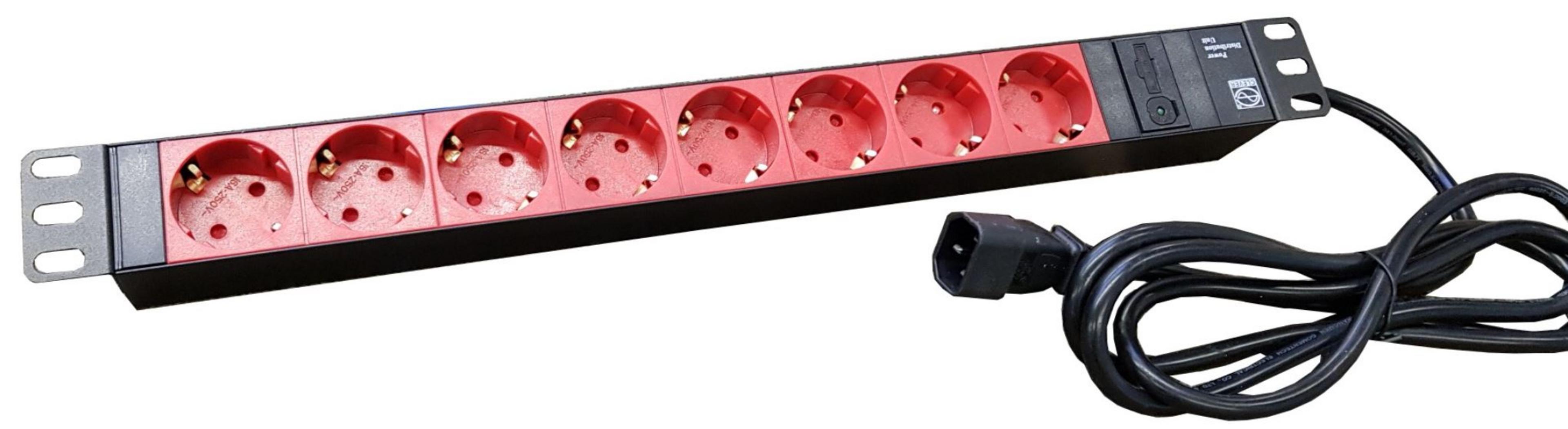 Power Strip 8-way 10A Schuko