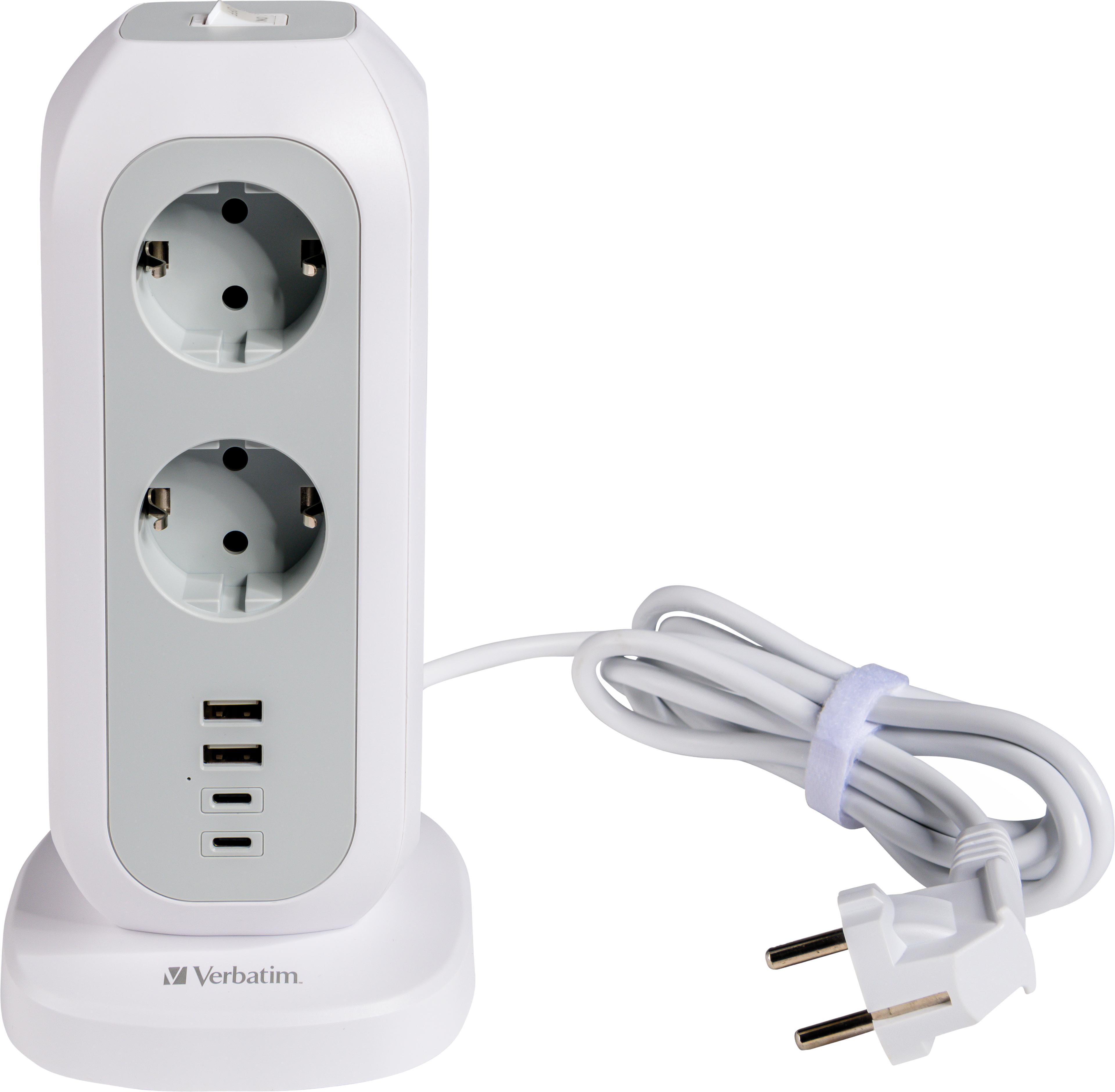 Power Tower 11x AC + 4x USB 2m