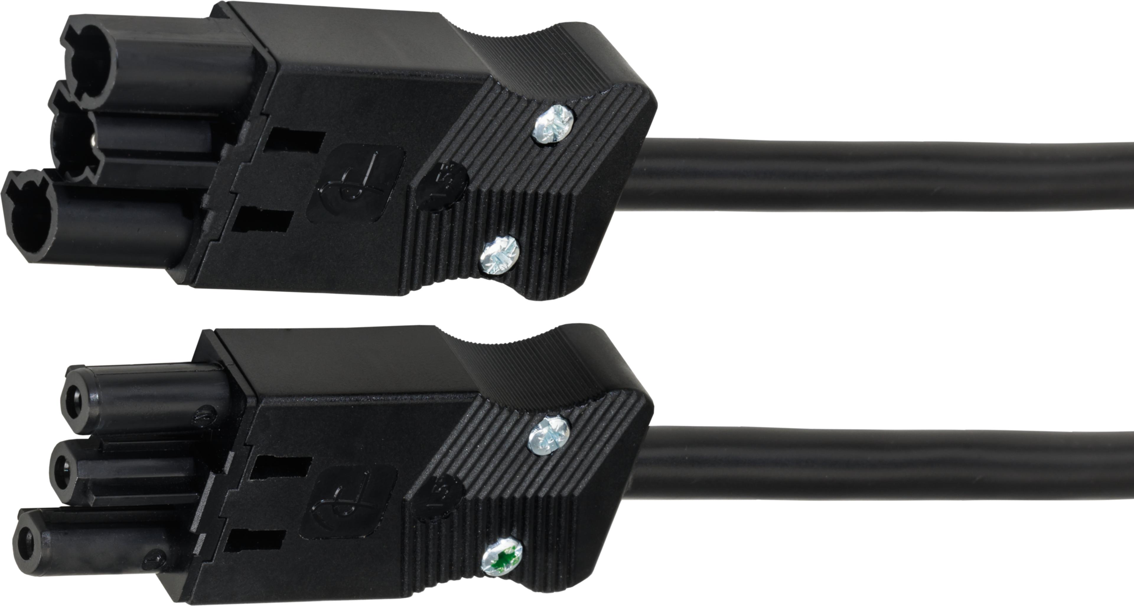 Câble alim. GST18 m. - GST18 f. 2 m noir