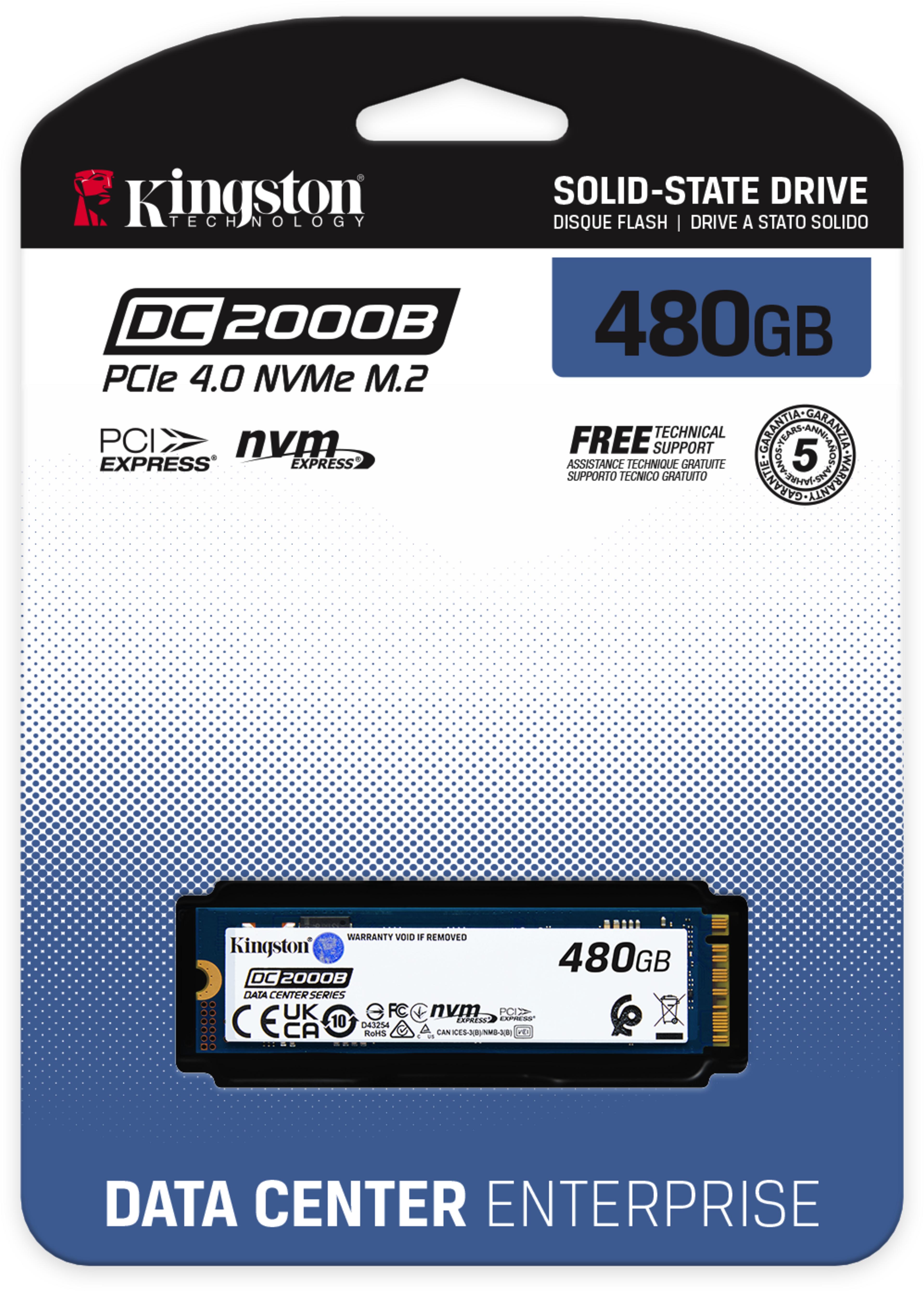 Kingston DC2000B 480GB SSD Heatsink