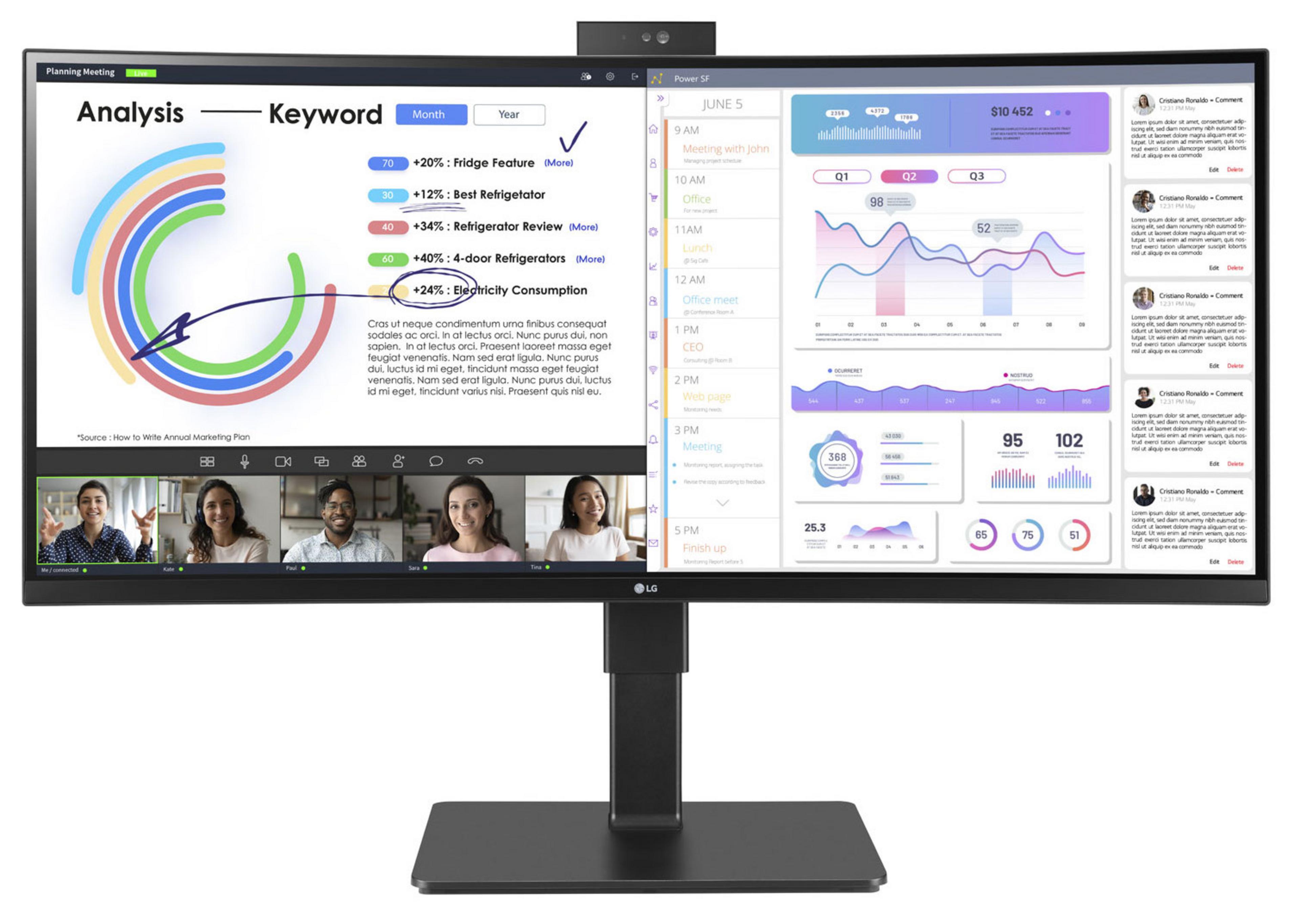 Monitor curvo LG 34BQ77QC-B