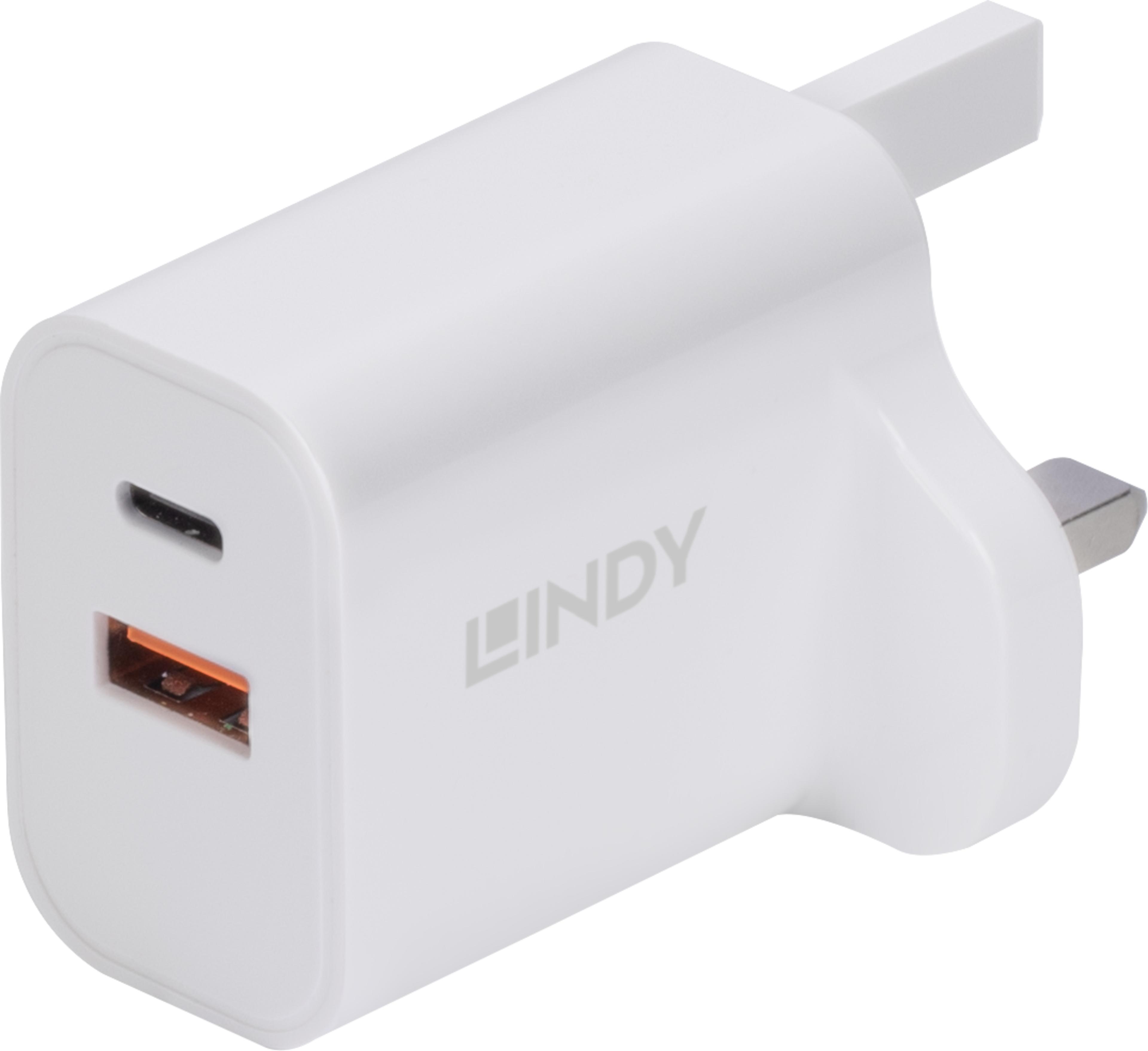 LINDY USB-C/USB-A Charger 30W