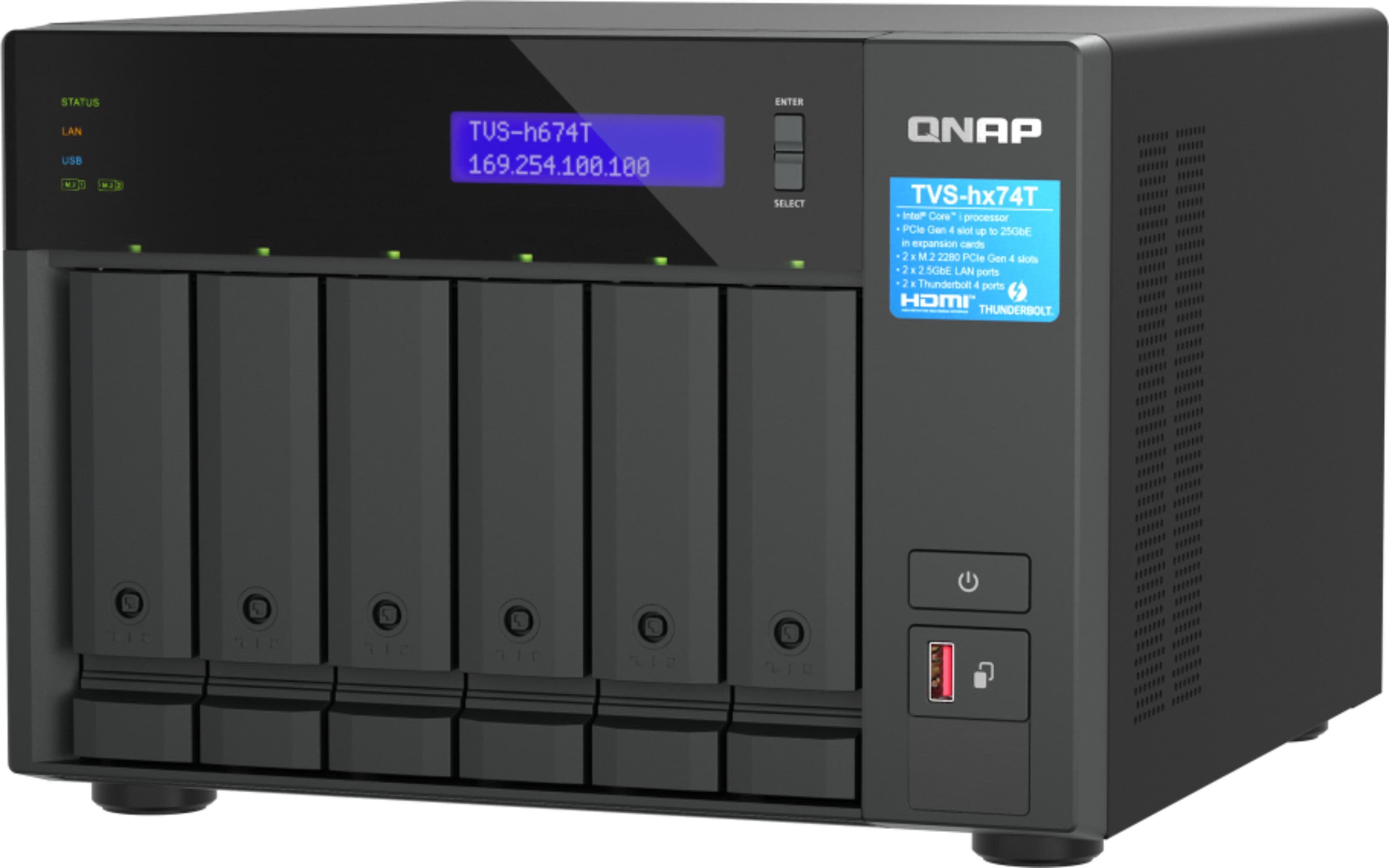 QNAP TVS-h674T 32GB 6-bay NAS