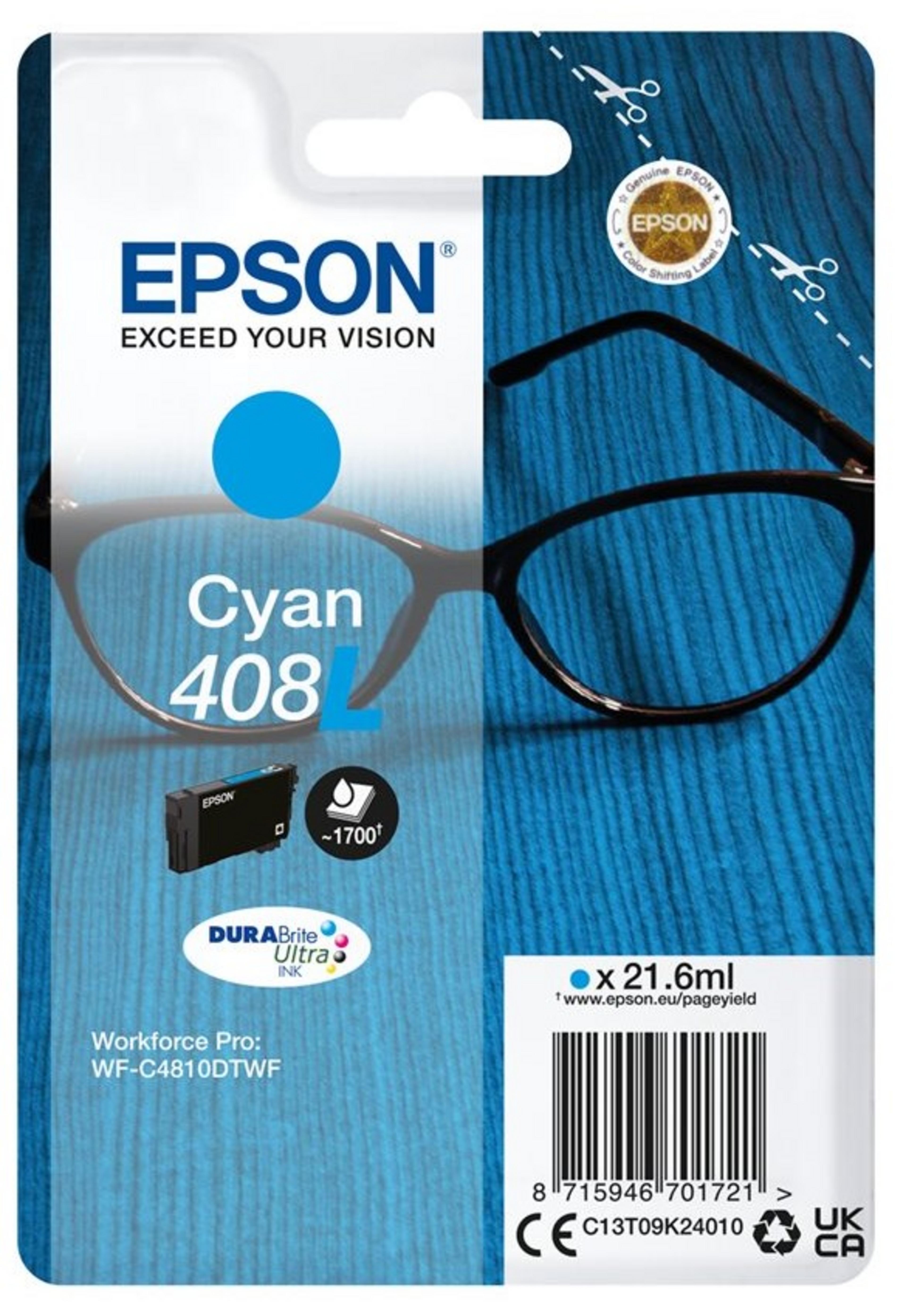 Tinta Epson DURABrite 408L Ultra cian