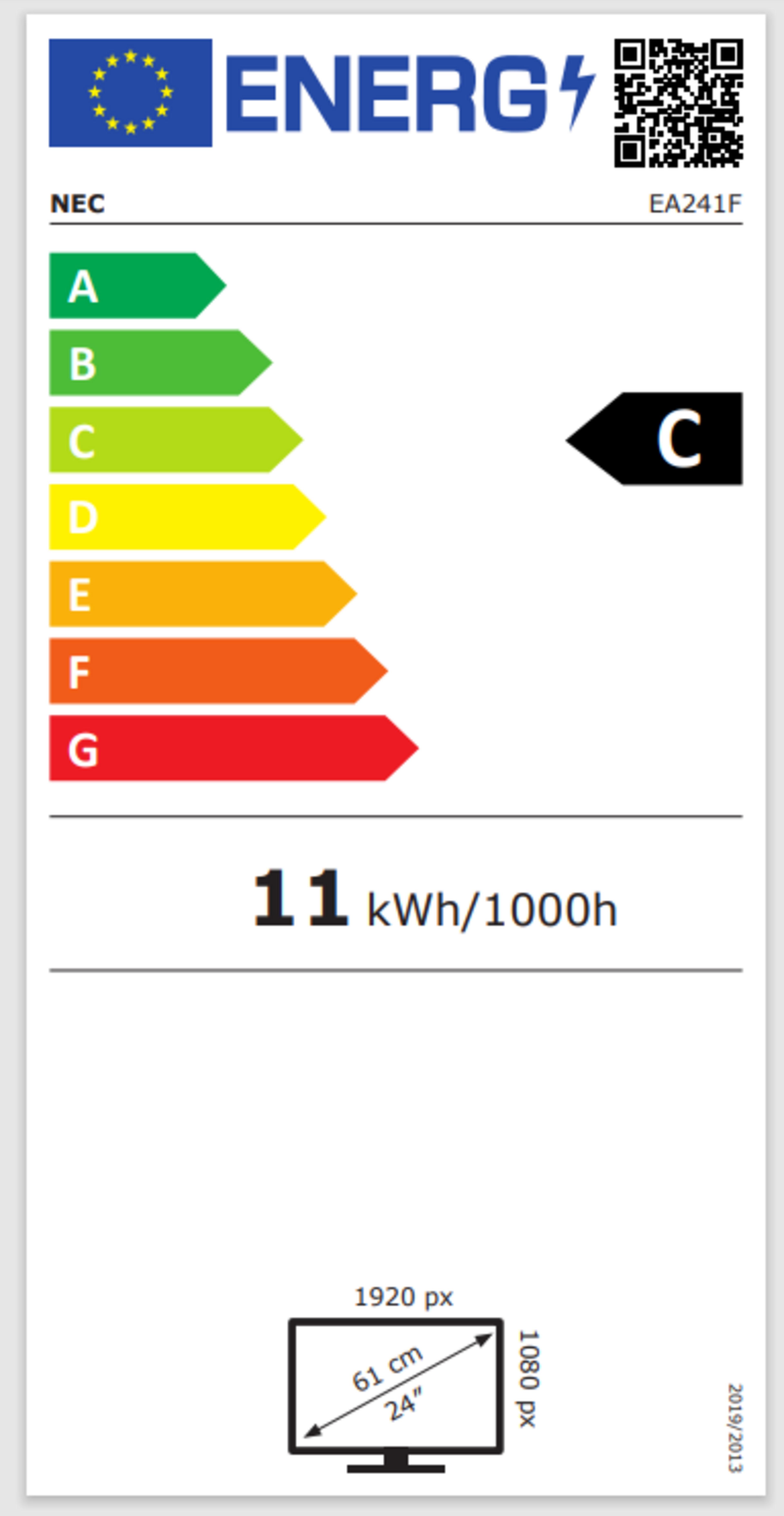 Sharp/NEC EA241F Monitor schwarz