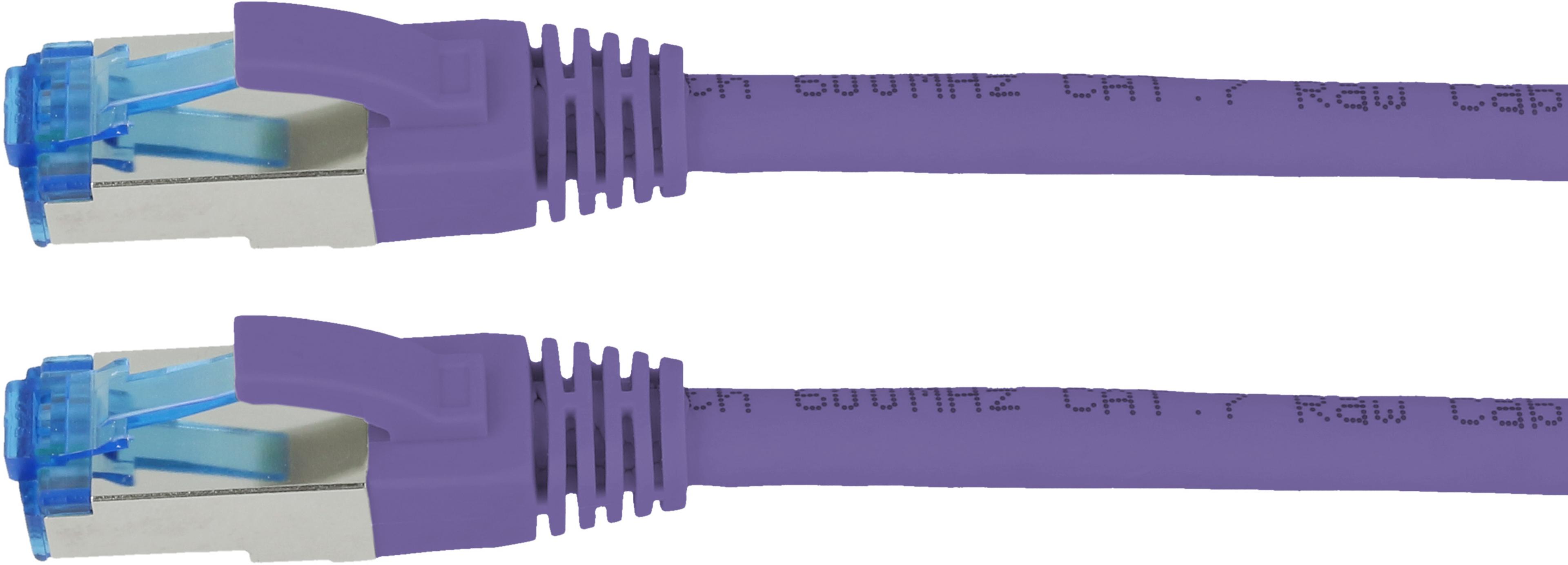 Patch Cable RJ45 S/FTP Cat6a 3m Purp.