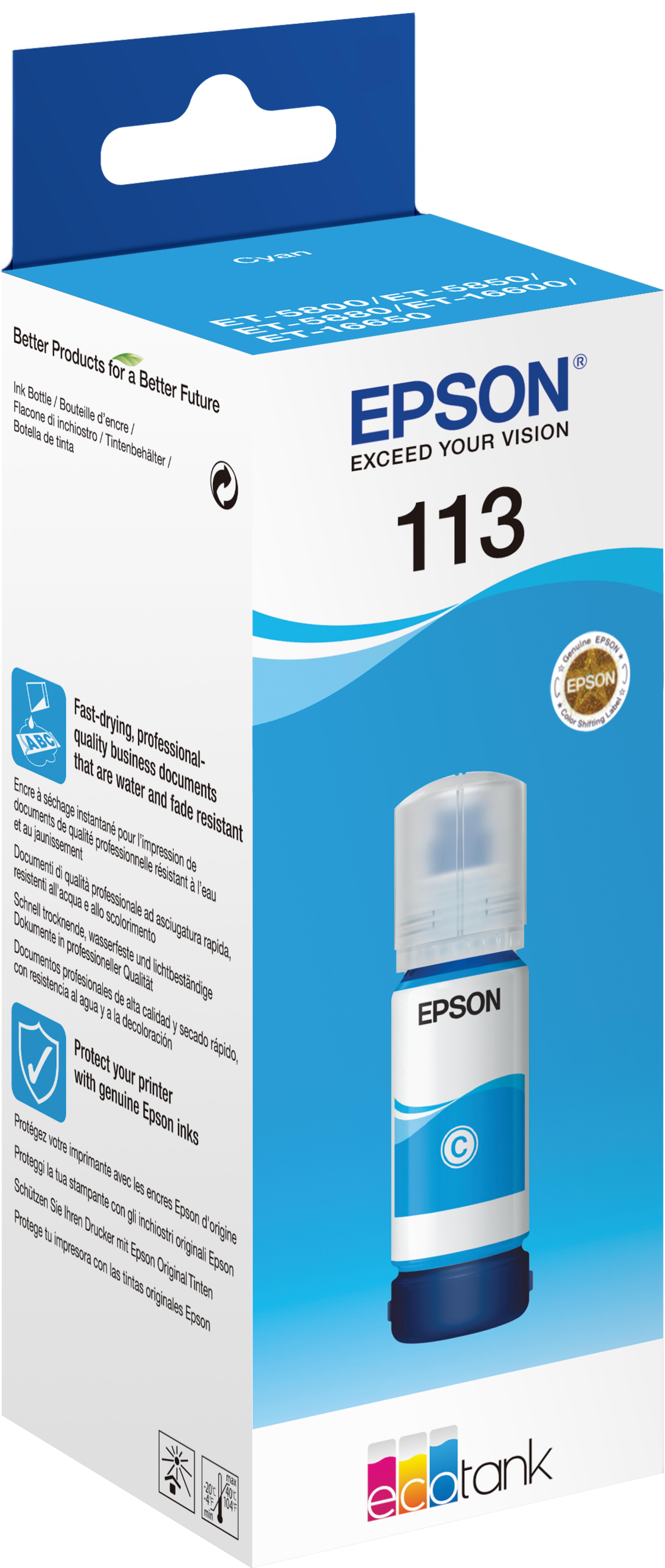 Epson 113 EcoTank Pigment Tinte cyan