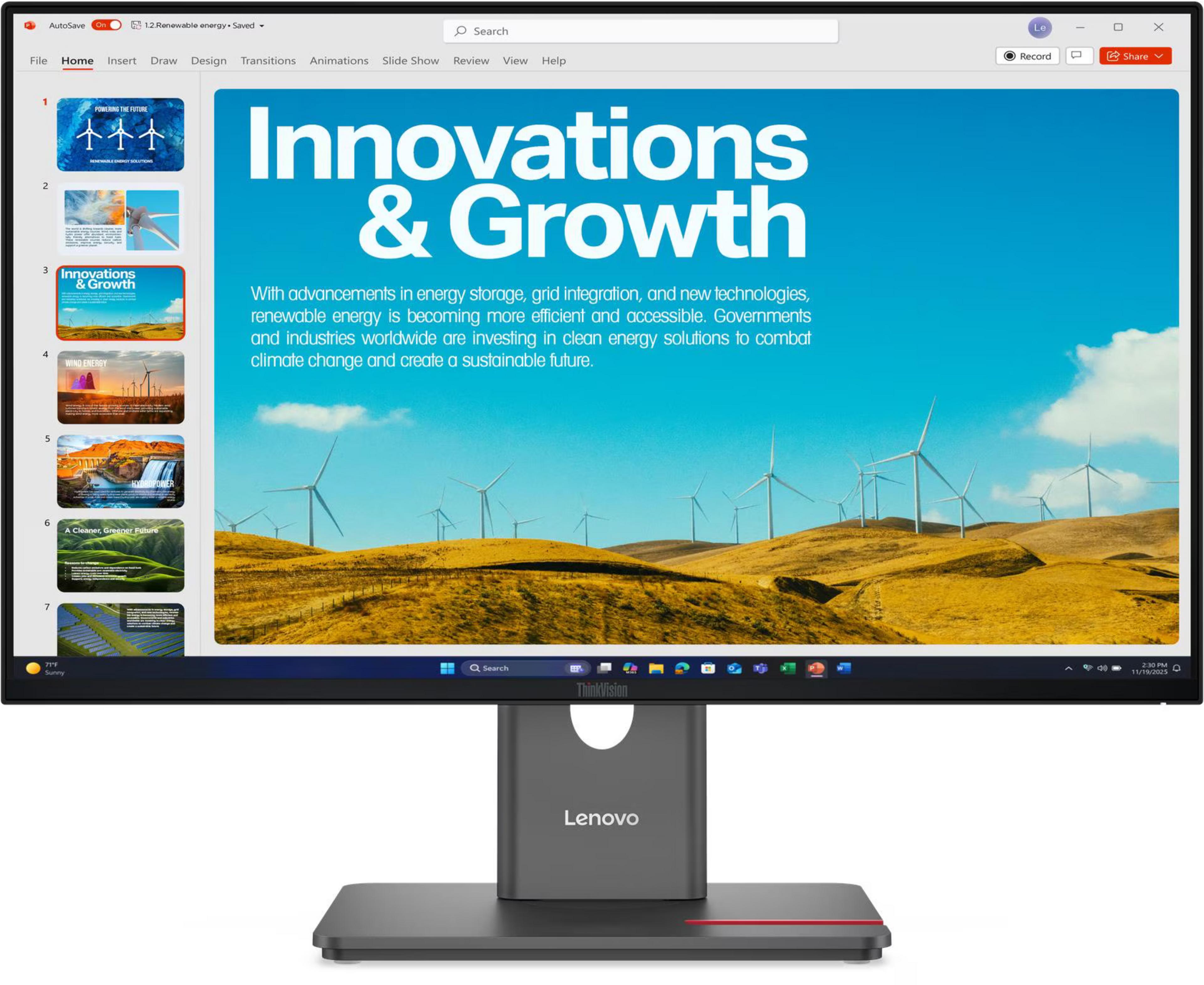 Lenovo ThinkVision P24QD-40 Monitor