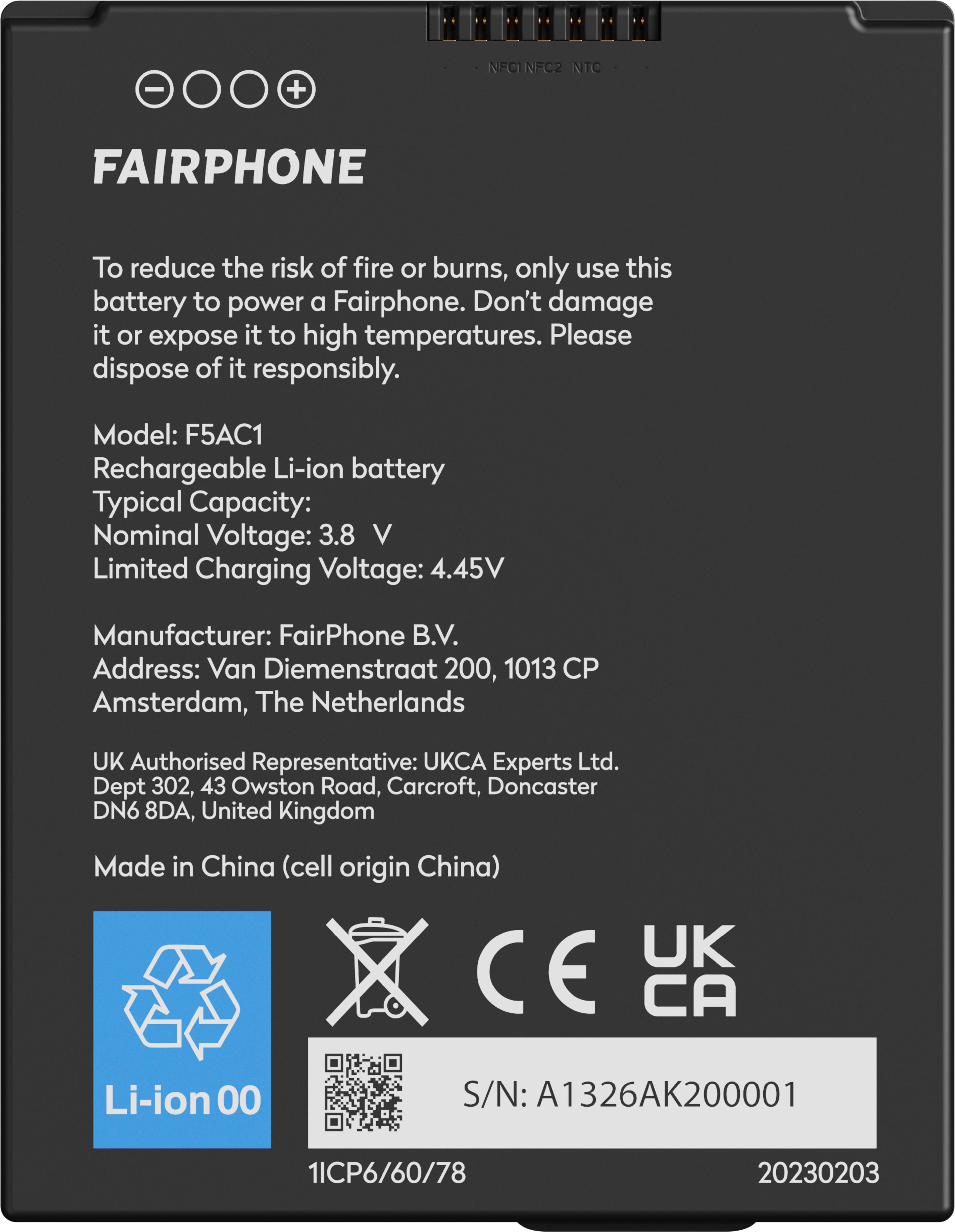 Bateria Fairphone 5 4 200 mAh