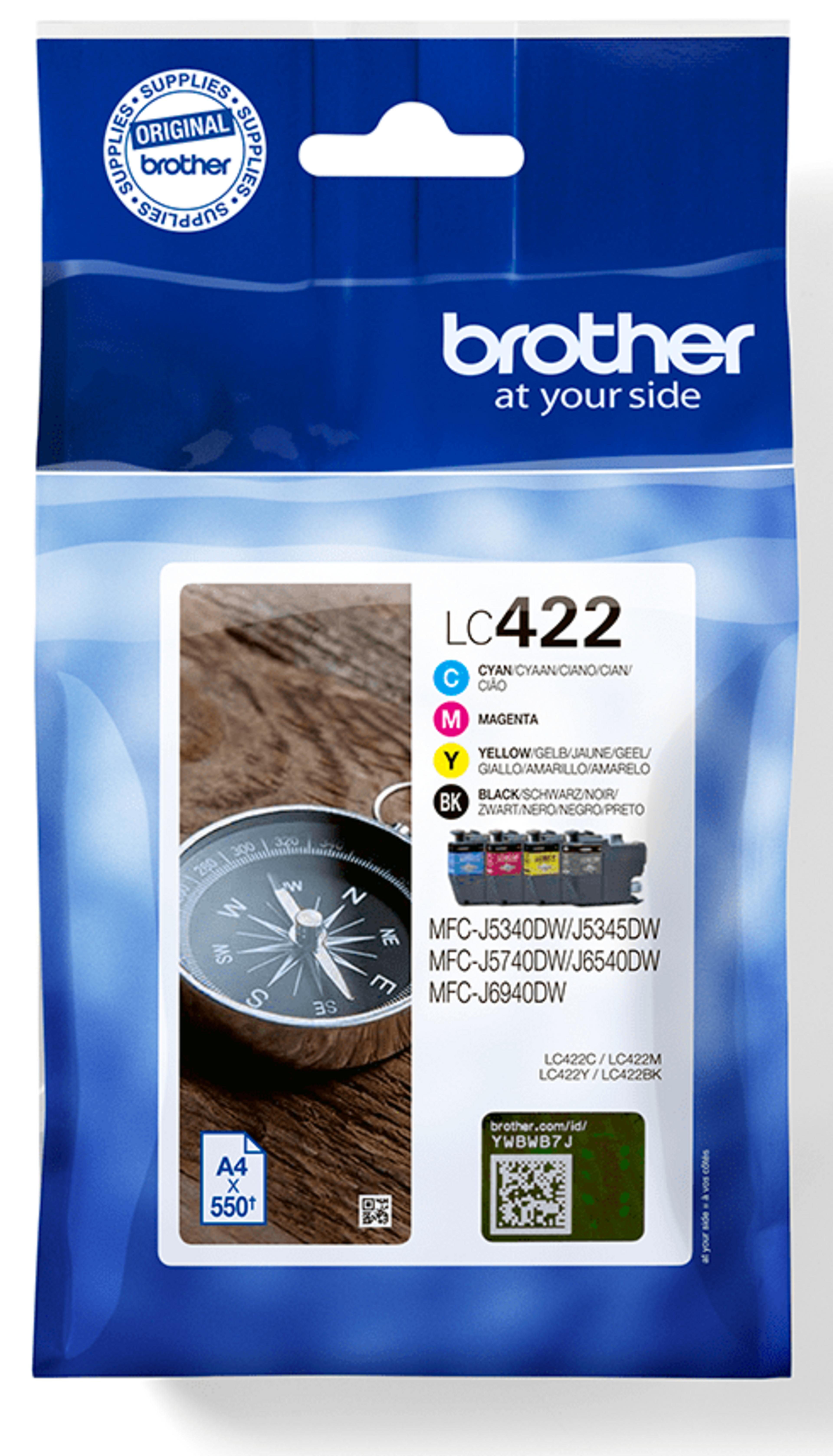 Brother LC-422VAL Tinte BK/C/Y/M