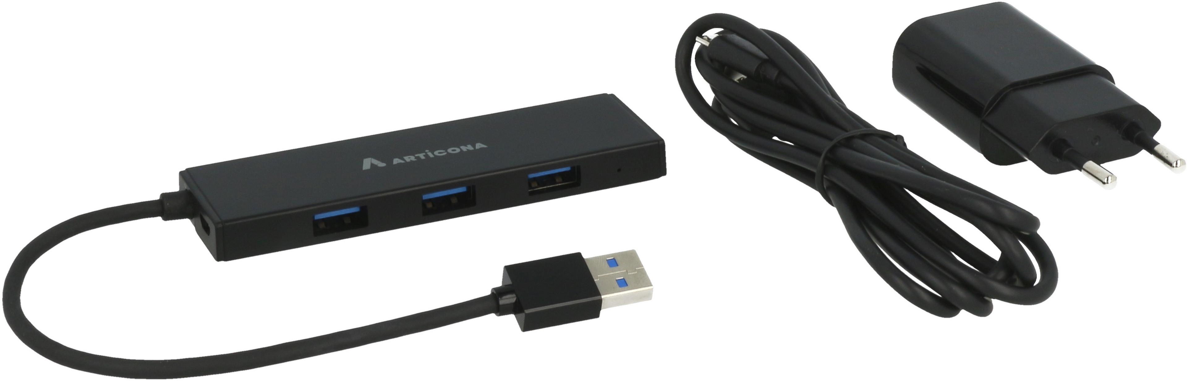 Hub USB 3.0 ARTICONA 4 puertos negro