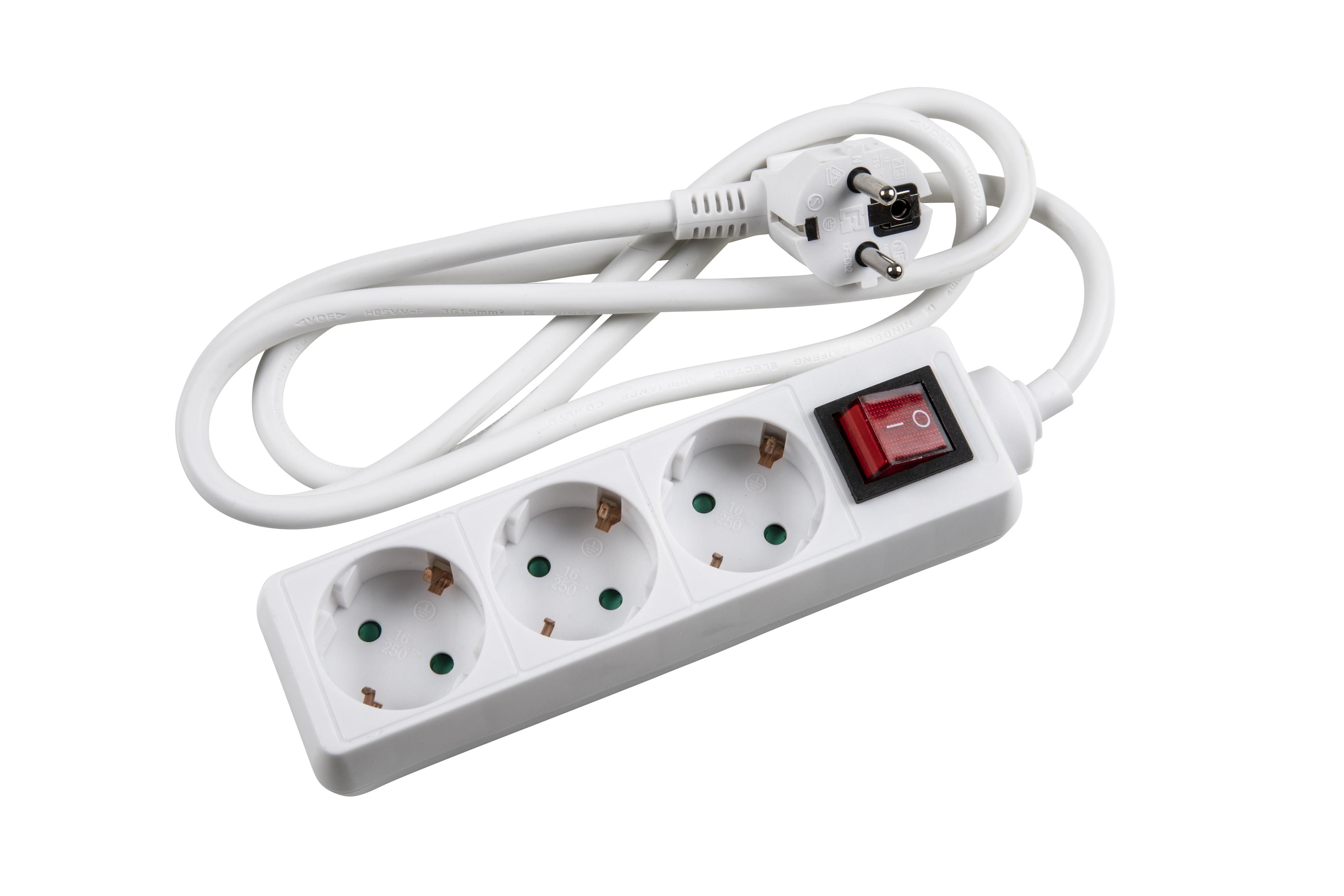 Power Strip 3-way 1.4m w/ Switch